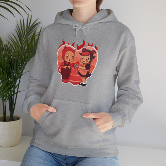 Love Is Hell Unisex Heavy Blend Hooded Sweatshirt