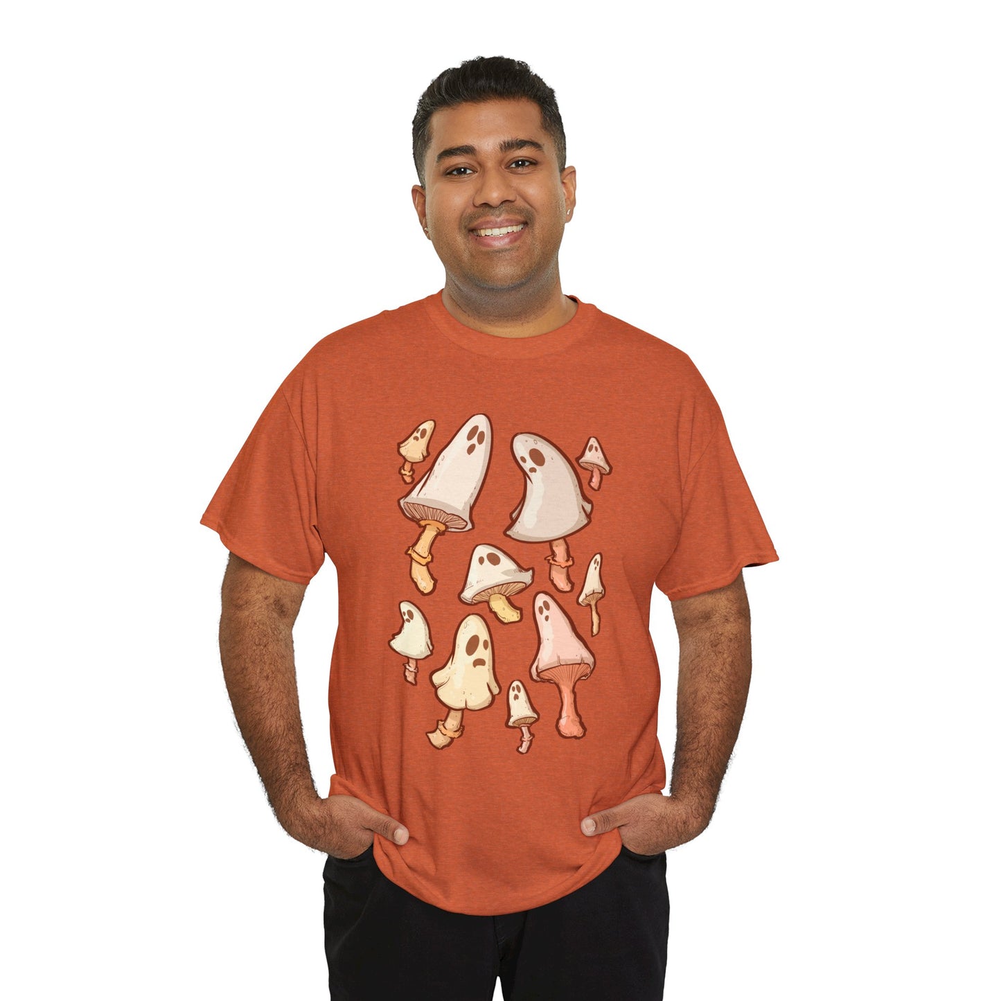 Spooky Mushrooms Unisex Heavy Cotton Tee
