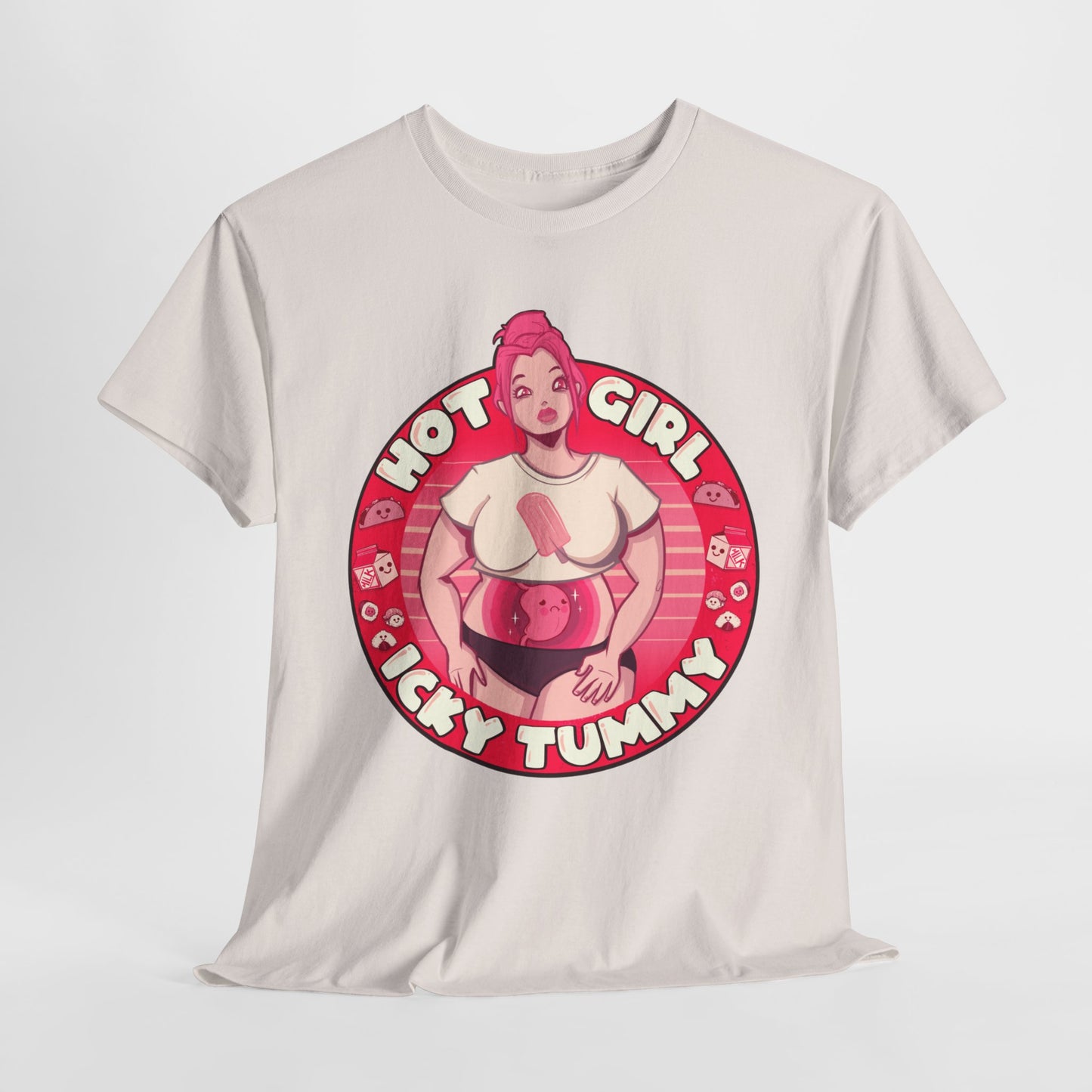 Hot Girl Icky Tummy Unisex Heavy Cotton Tee