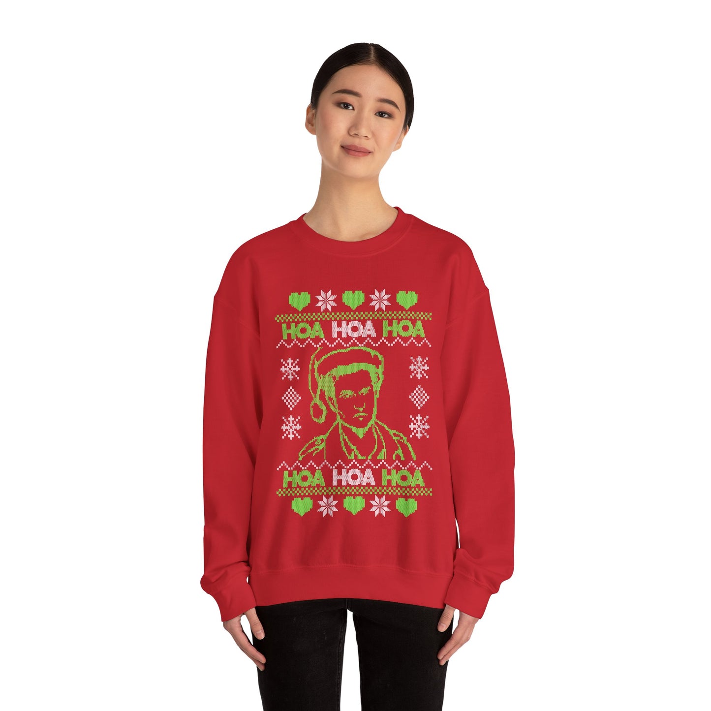 HOA HOA HOA Christmas (Green) Unisex Heavy Blend™ Crewneck Sweatshirt