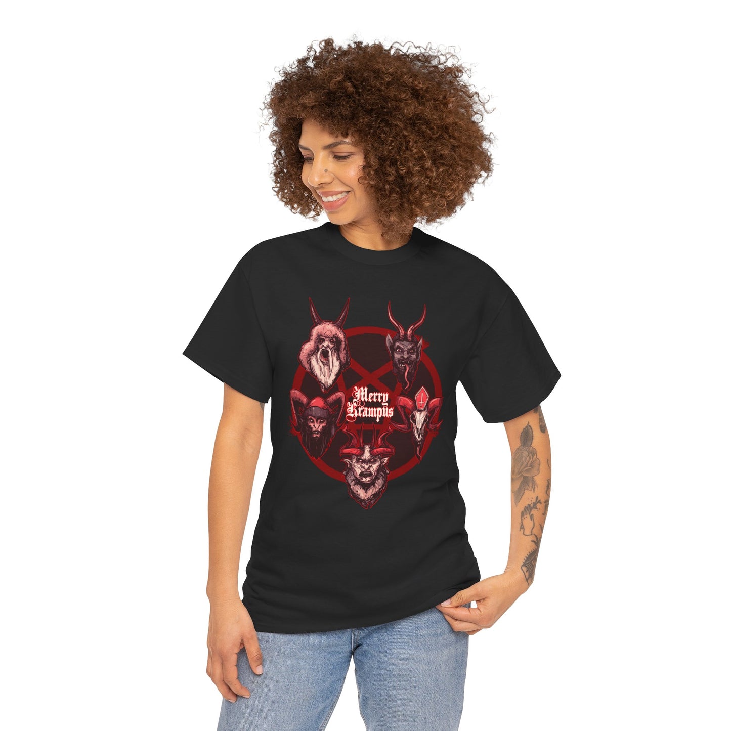 The Many Faces Of Krampus Unisex Heavy Cotton Tee