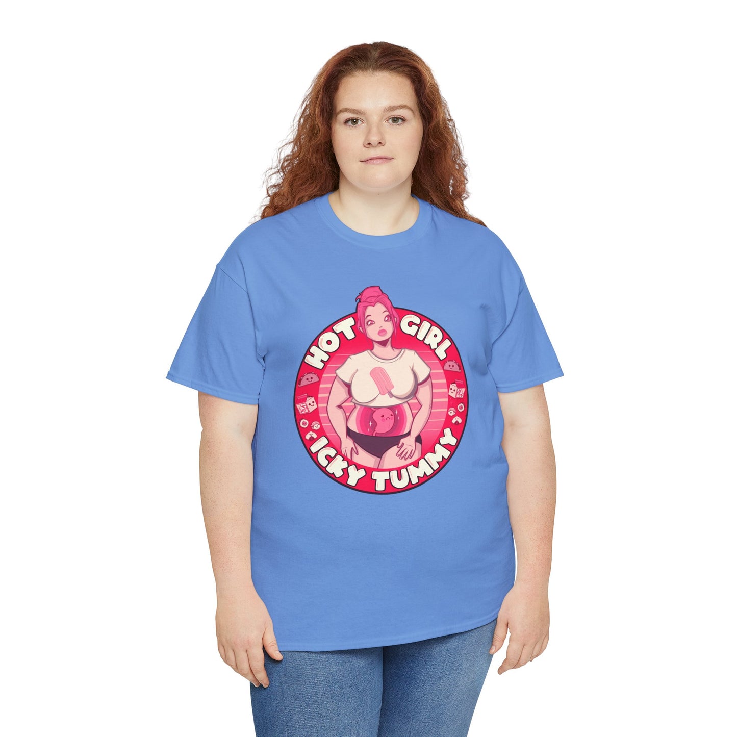 Hot Girl Icky Tummy Unisex Heavy Cotton Tee