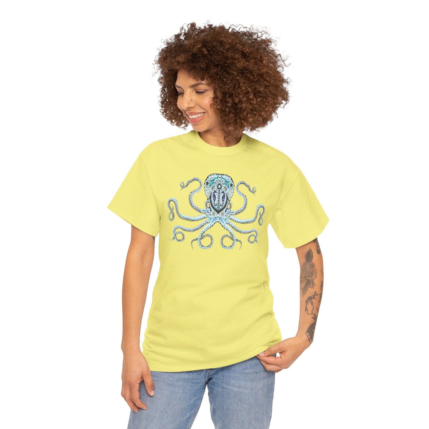 Octopus Sugar Skull Unisex Heavy Cotton Tee