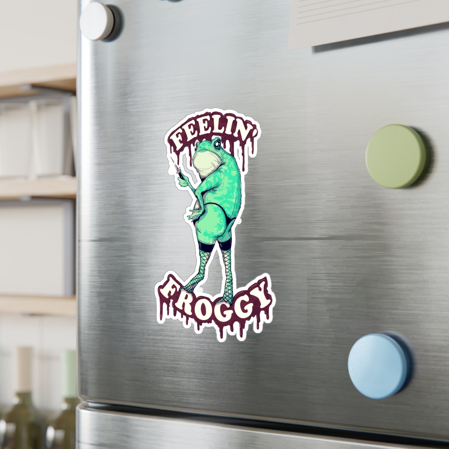 Feelin Froggy Kiss-Cut Vinyl Decal