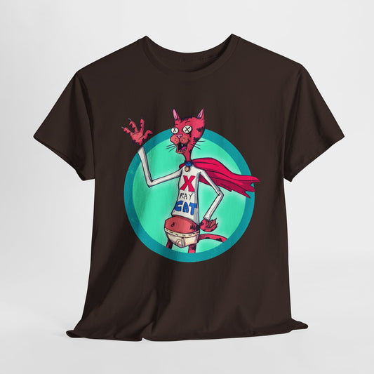 X-Ray Cat Unisex Heavy Cotton Tee