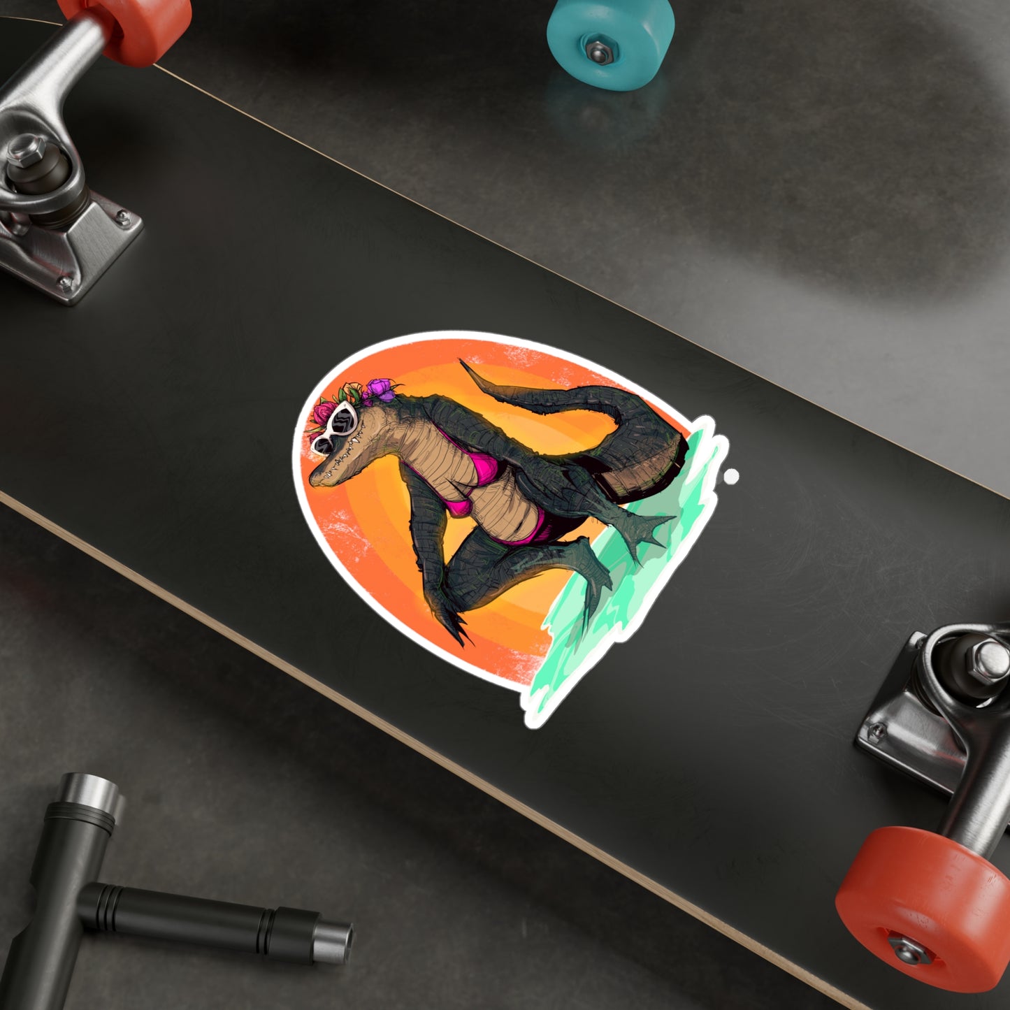 Hot Gator Summer Kiss-Cut Vinyl Decal