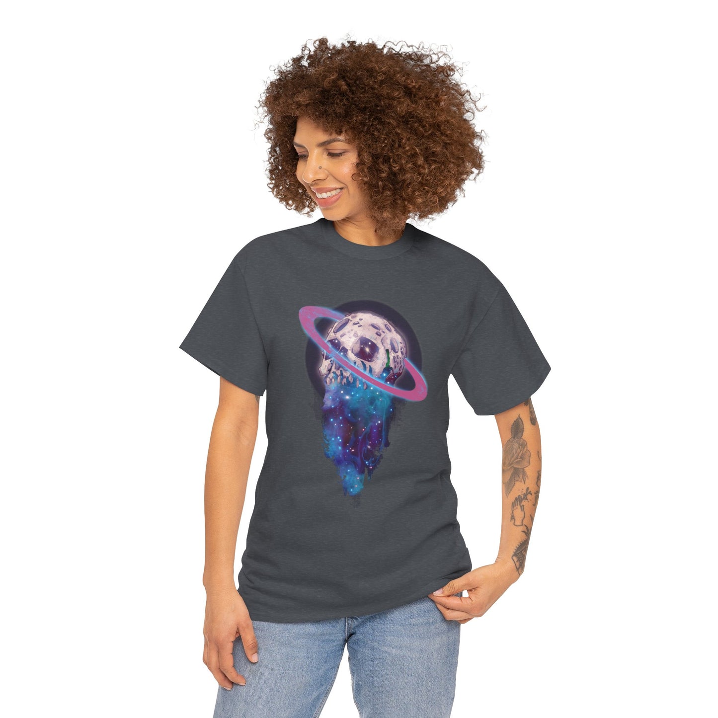 Elemental Skull Space Unisex Heavy Cotton Tee