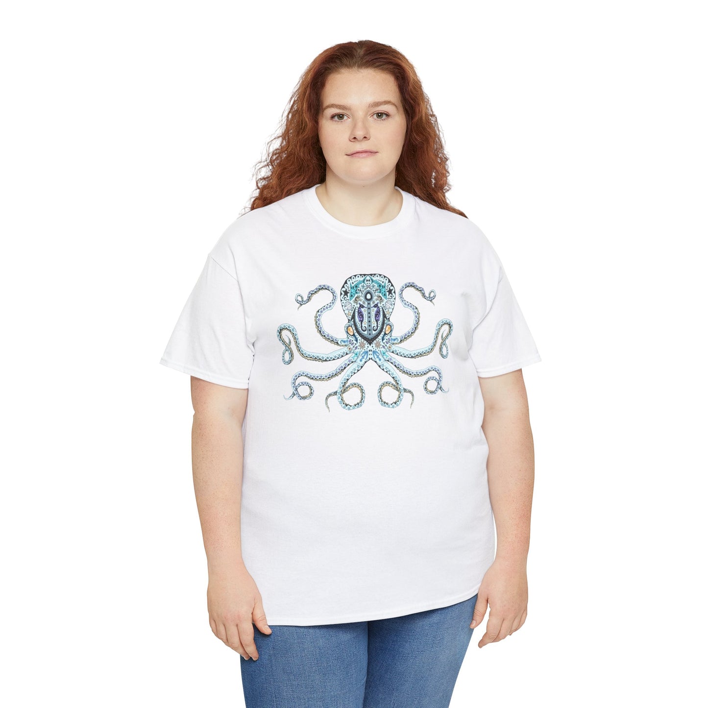 Octopus Sugar Skull Unisex Heavy Cotton Tee