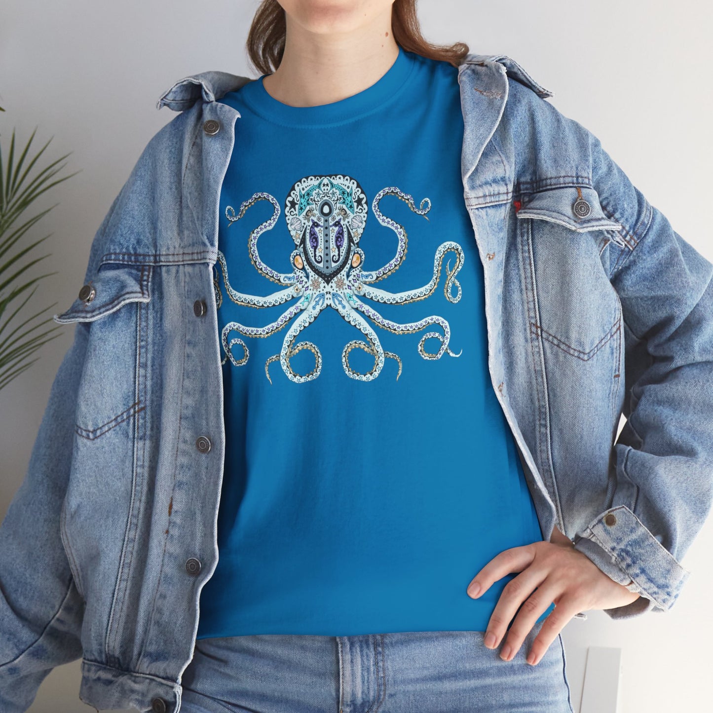Octopus Sugar Skull Unisex Heavy Cotton Tee