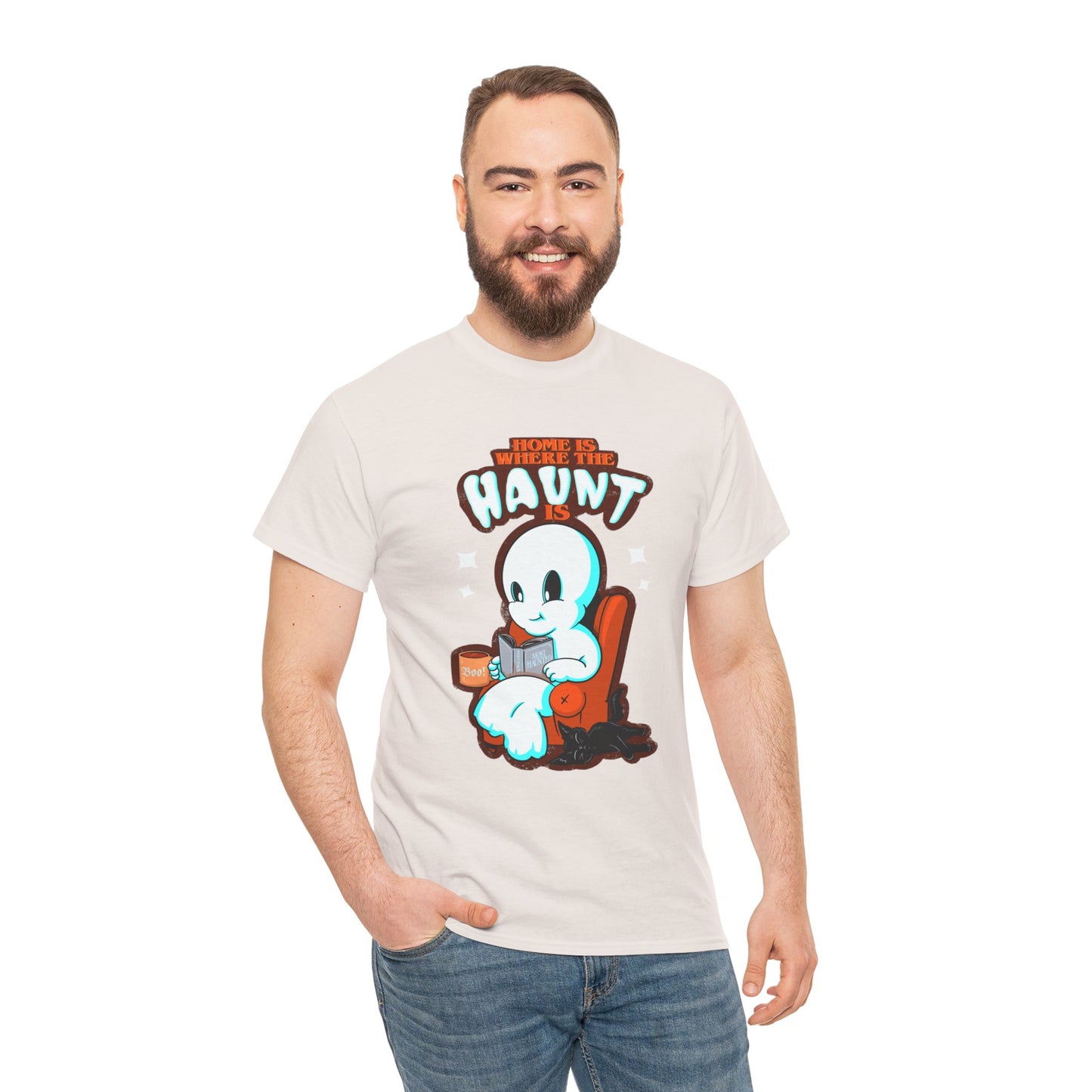 Home Is Where The Haunt Is Unisex Heavy Cotton Tee