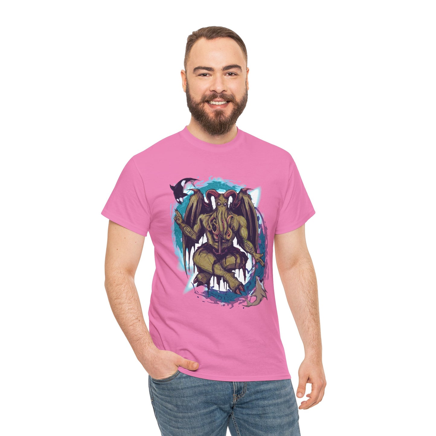 Baphomet Cthulhu Unisex Heavy Cotton Tee