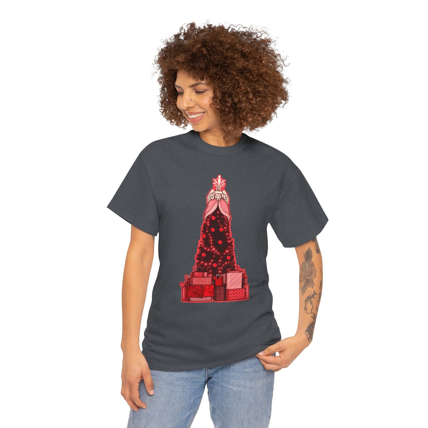 Dickmas Tree Unisex Heavy Cotton Tee