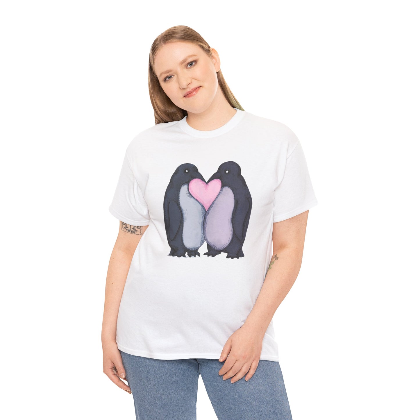 Penguin Kiss Unisex Heavy Cotton Tee