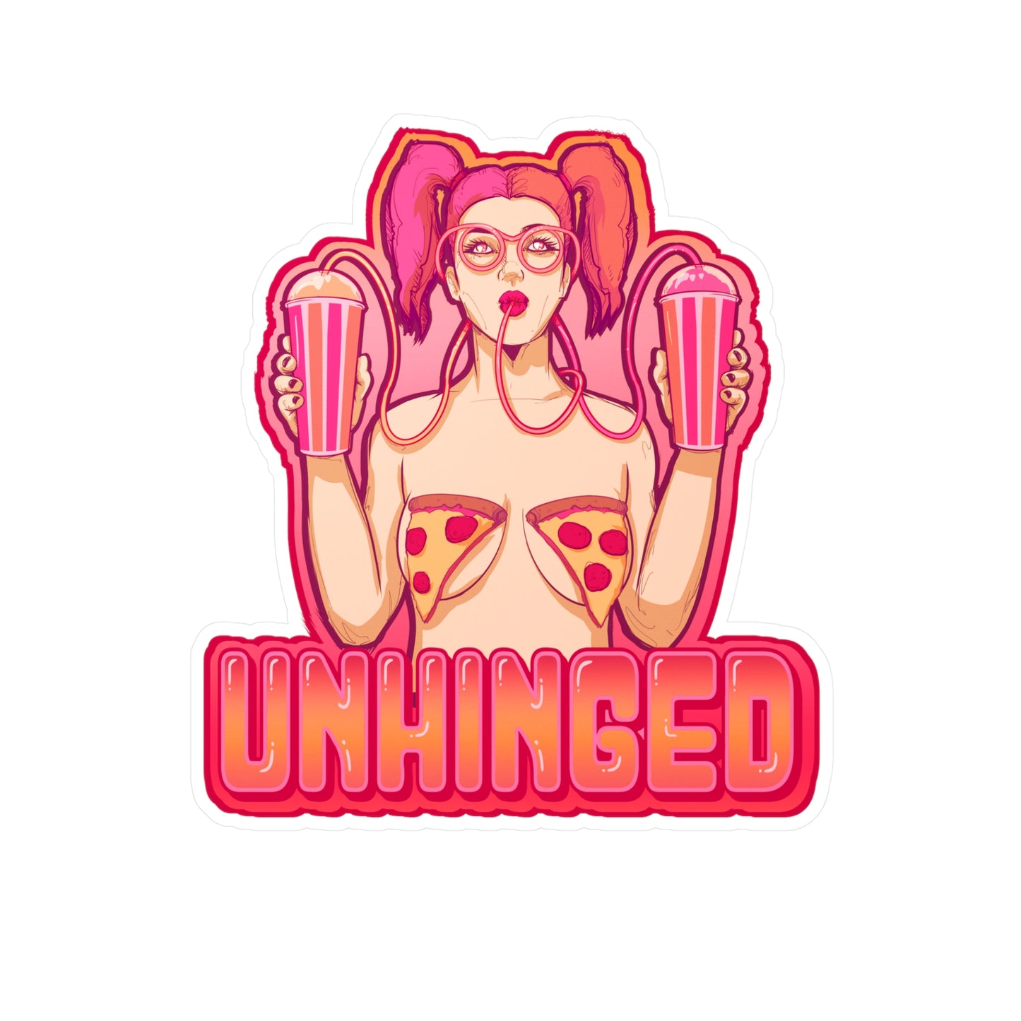 Unhinged Kiss-Cut Vinyl Decal