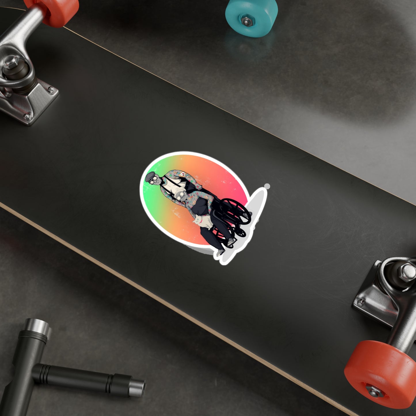 Inked & Elderly Kiss-Cut Vinyl Decal