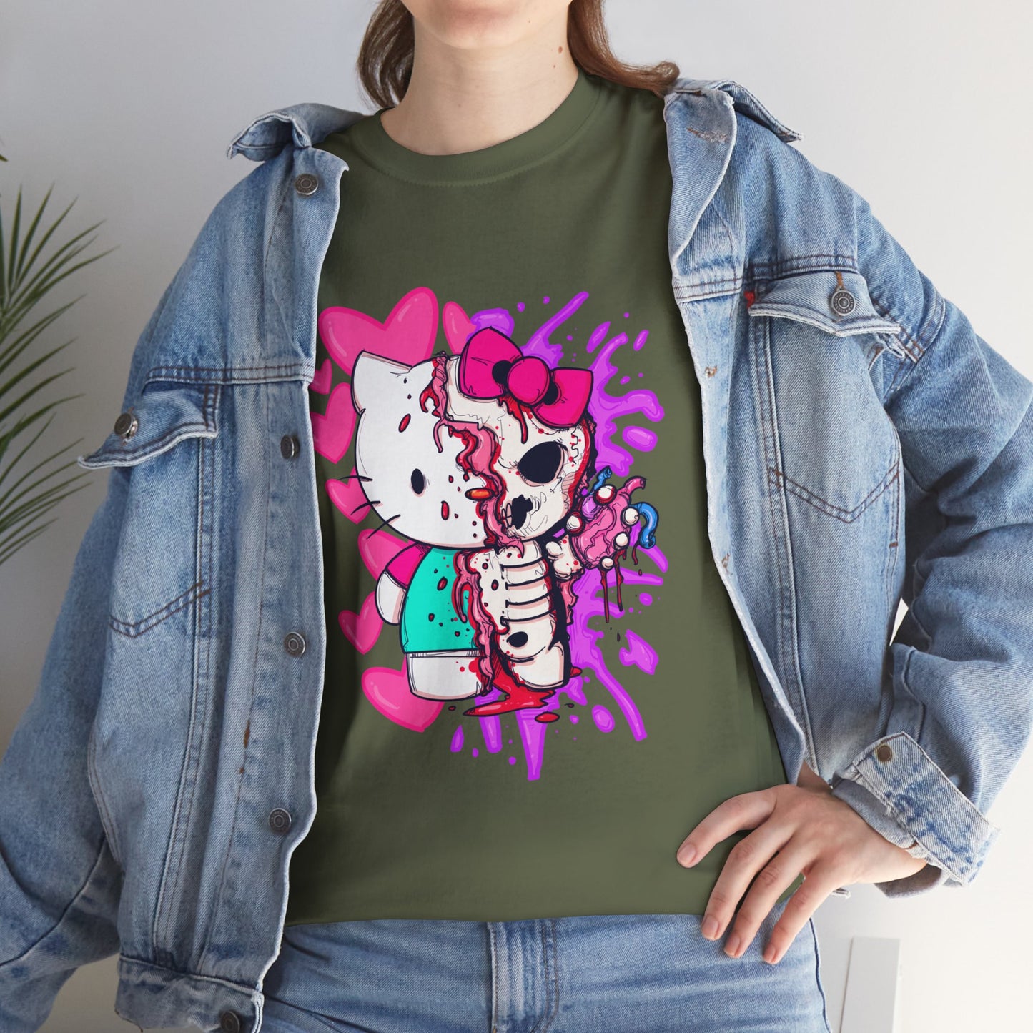 Zombie Kitty Unisex Heavy Cotton Patreon Tee