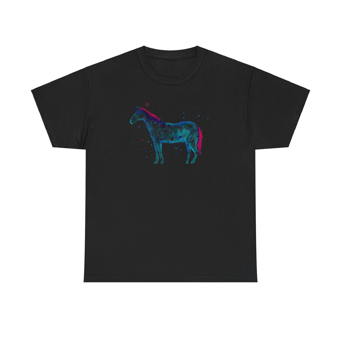 Unicorn Skeleton Unisex Heavy Cotton Tee