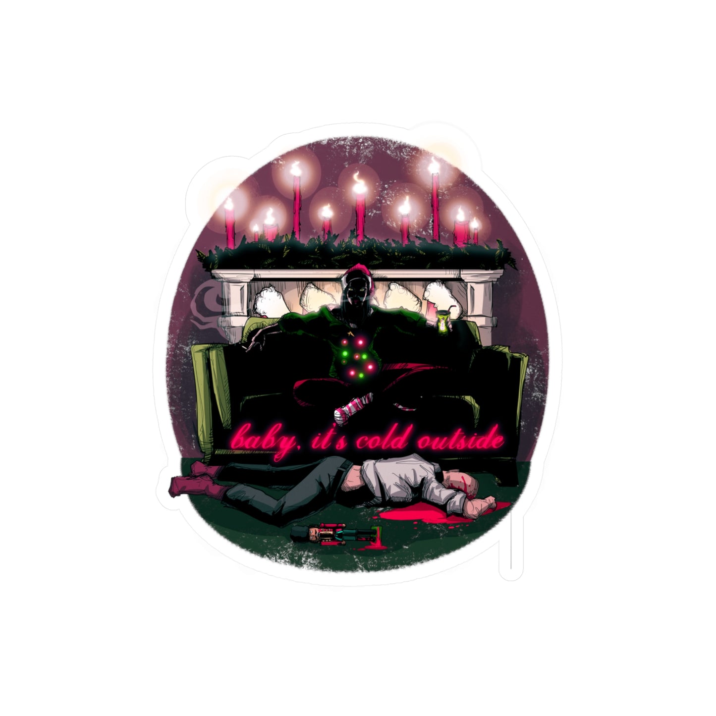 Baby It's Cold Outside Kiss-Cut Vinyl Decal