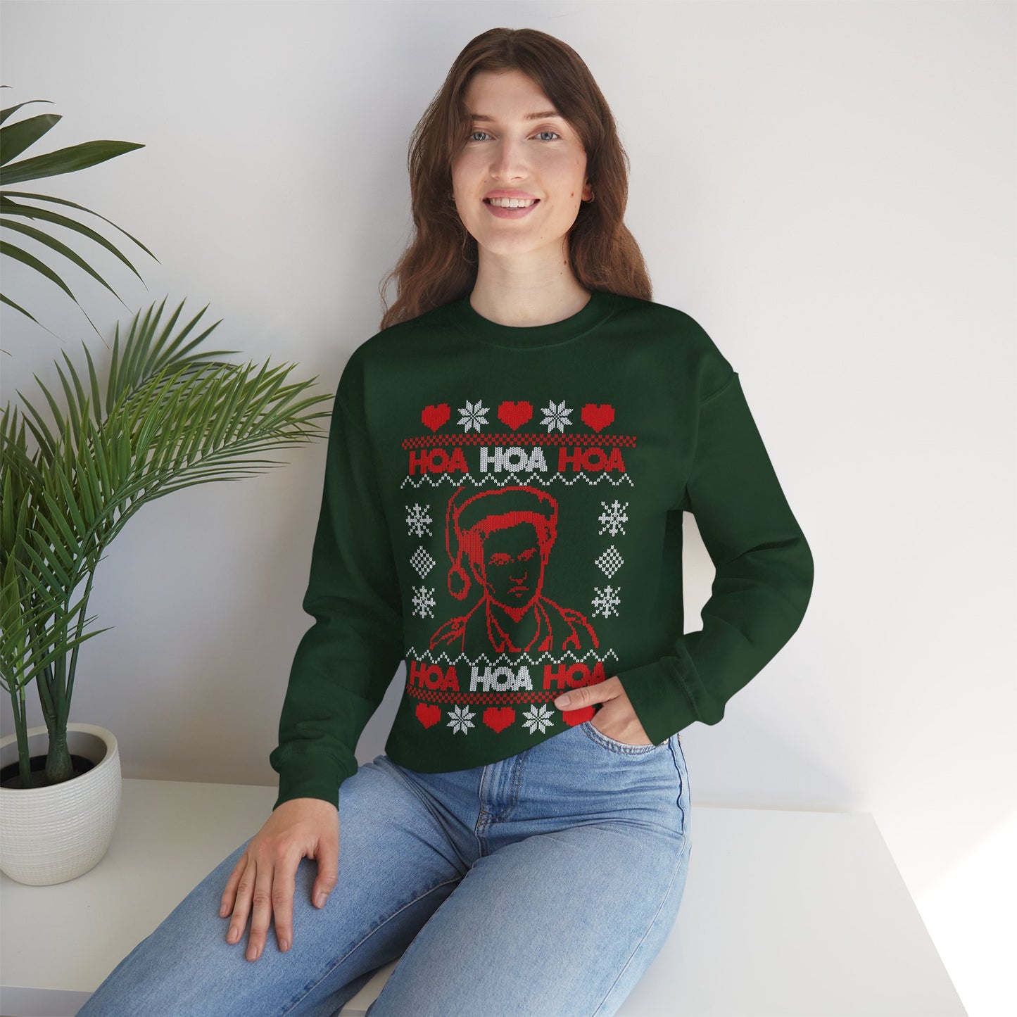 HOA HOA HOA Christmas (Red) Unisex Heavy Blend™ Crewneck Sweatshirt