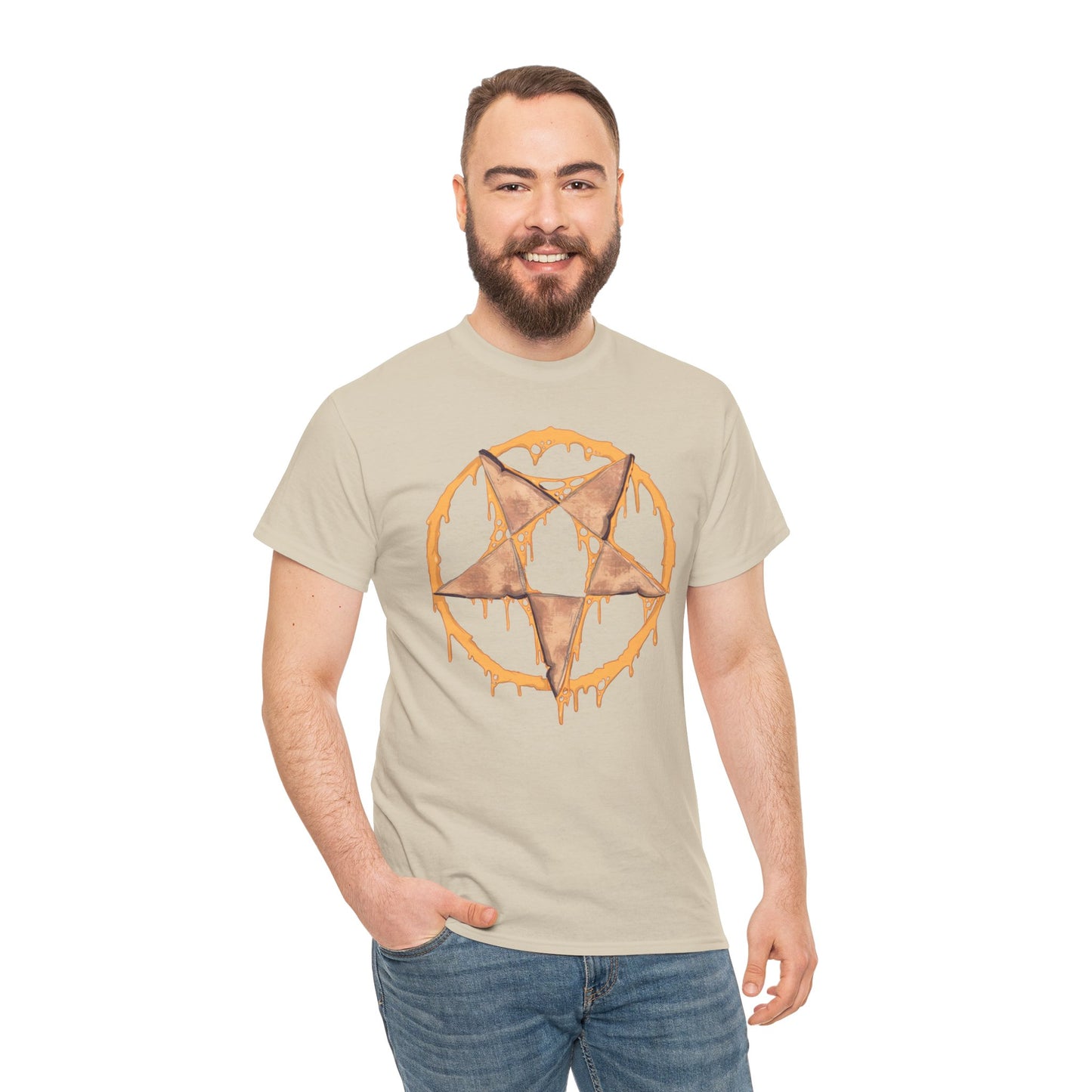 Grilled Cheese Pentagram Unisex Heavy Cotton Tee