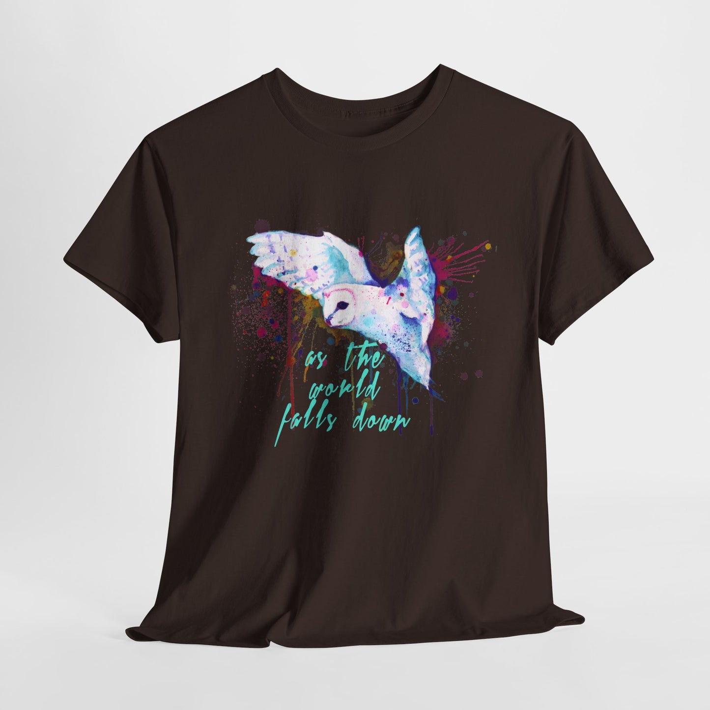 Rainbow Barn Owl (Goblin Variant) Unisex Heavy Cotton Tee