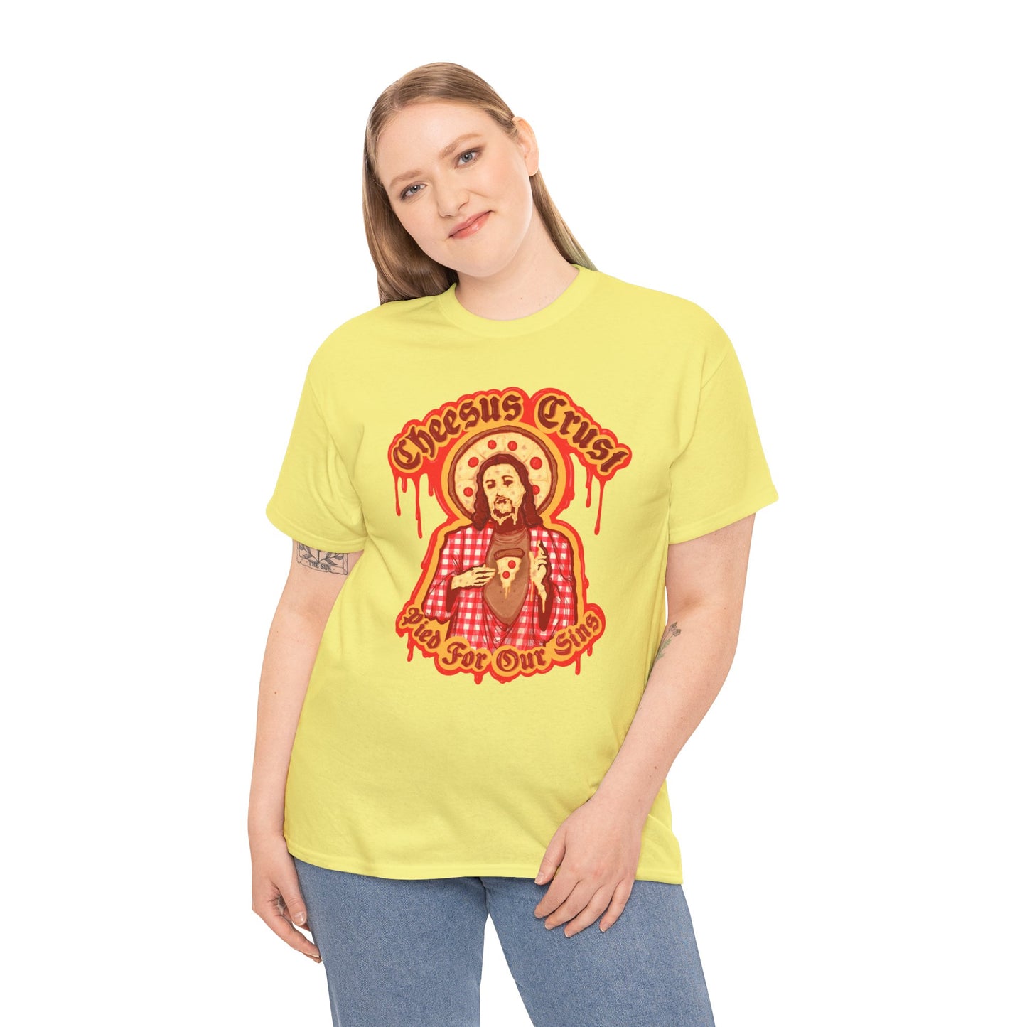Cheesus Crust Unisex Heavy Cotton Tee