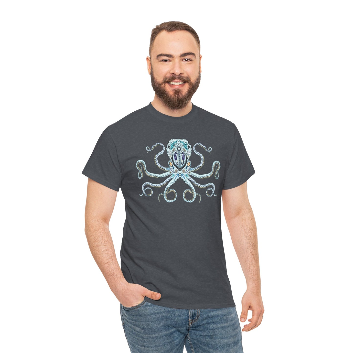 Octopus Sugar Skull Unisex Heavy Cotton Tee