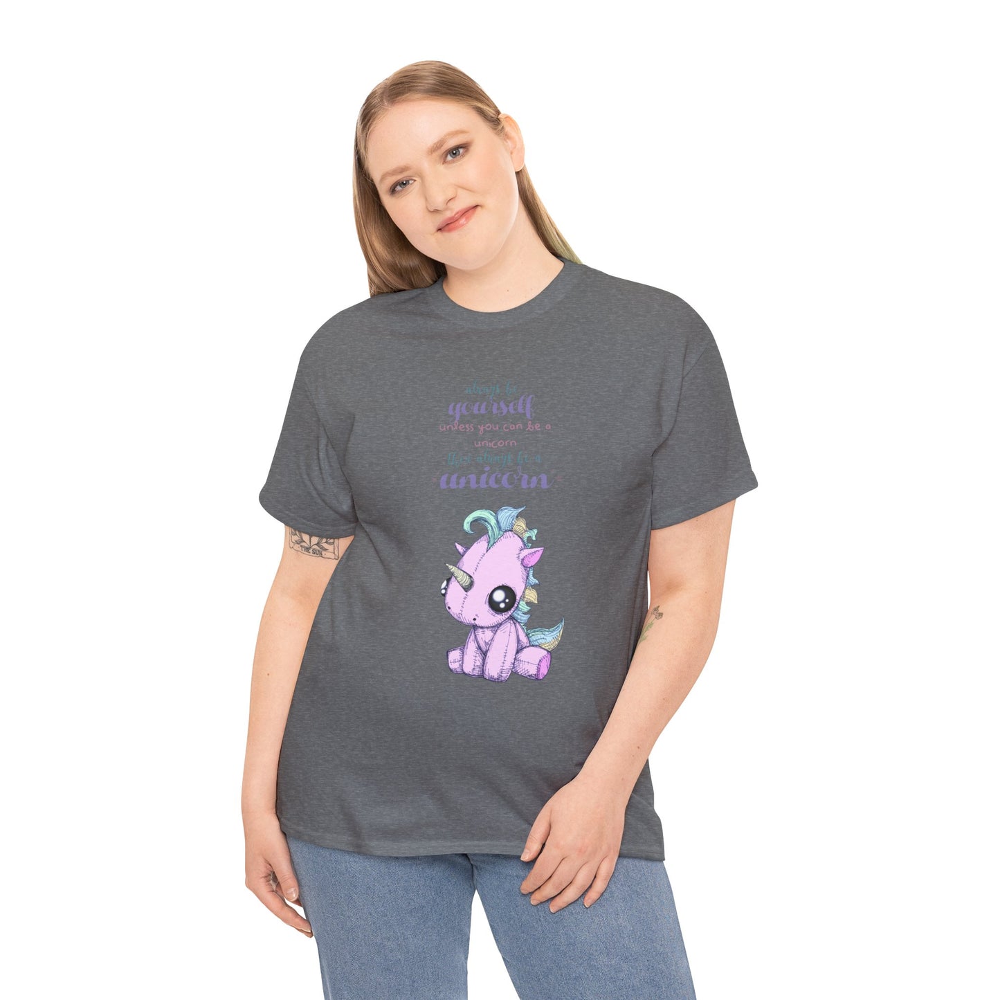 Be Yourself Unicorn Unisex Heavy Cotton Tee