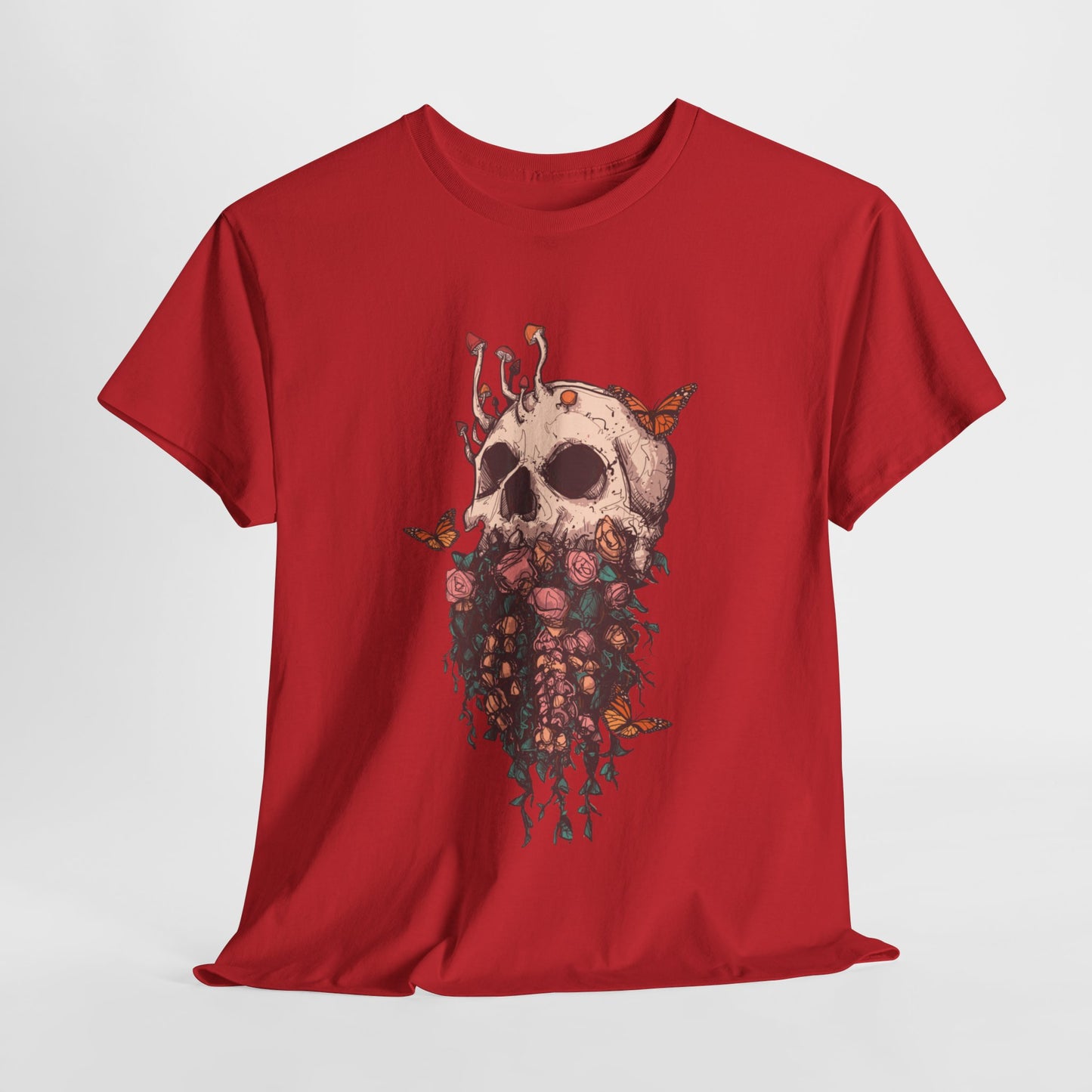 Elemental Skull Nature Unisex Heavy Cotton Tee