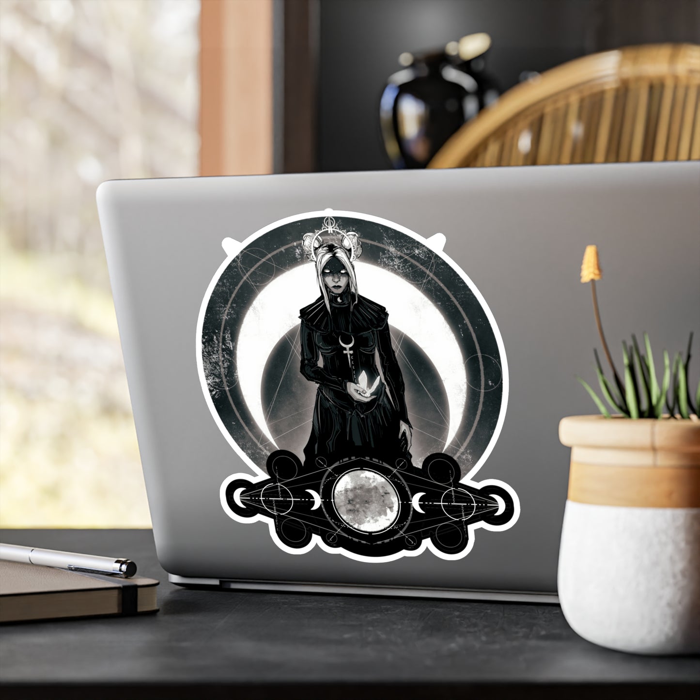 Moon Goddess Kiss-Cut Vinyl Decal