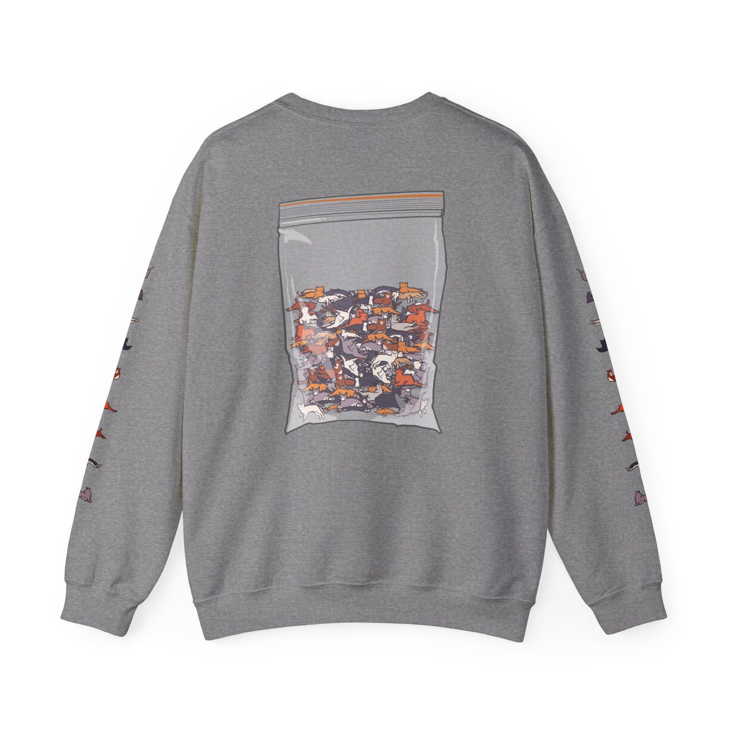 Serotonin Front + Back +Sleeve Print Unisex Heavy Blend Crewneck Sweatshirt
