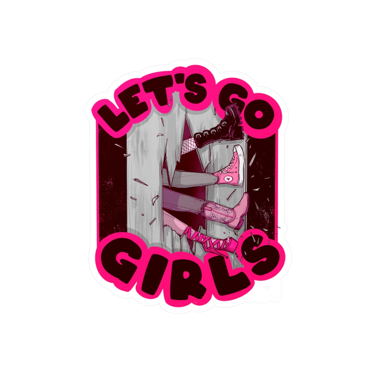 Let's Go Girls Kiss-Cut Vinyl Decal