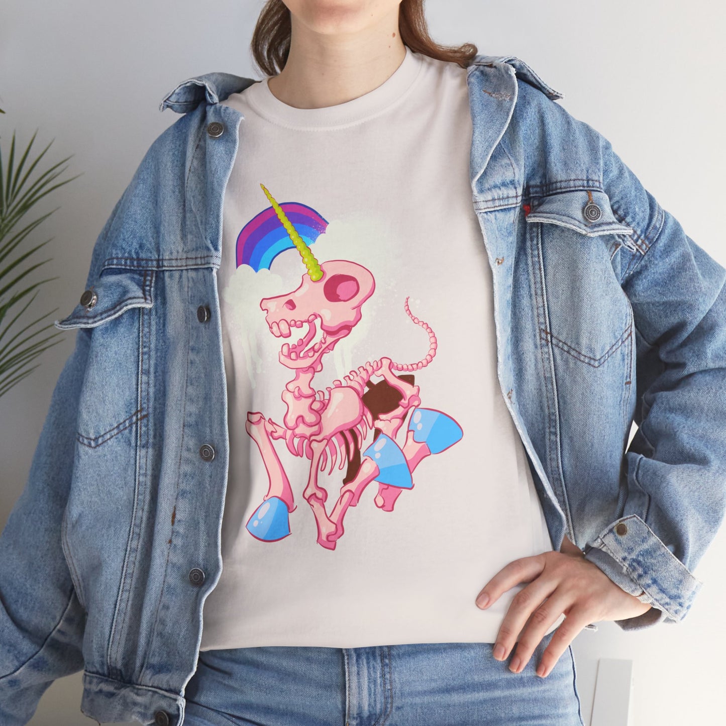 Unicorn Skeleton 2 Unisex Heavy Cotton Tee