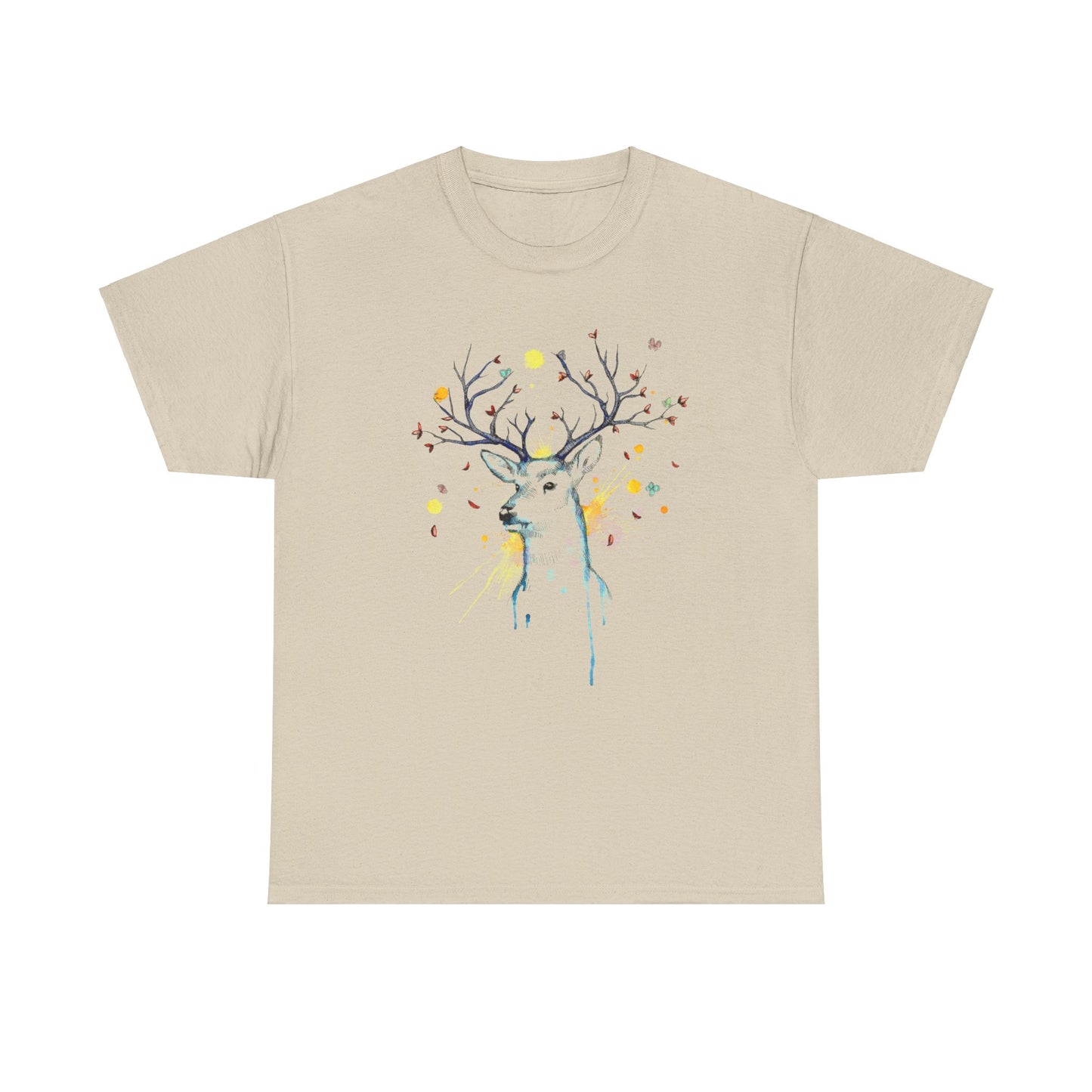 Tree Deer Unisex Heavy Cotton Tee
