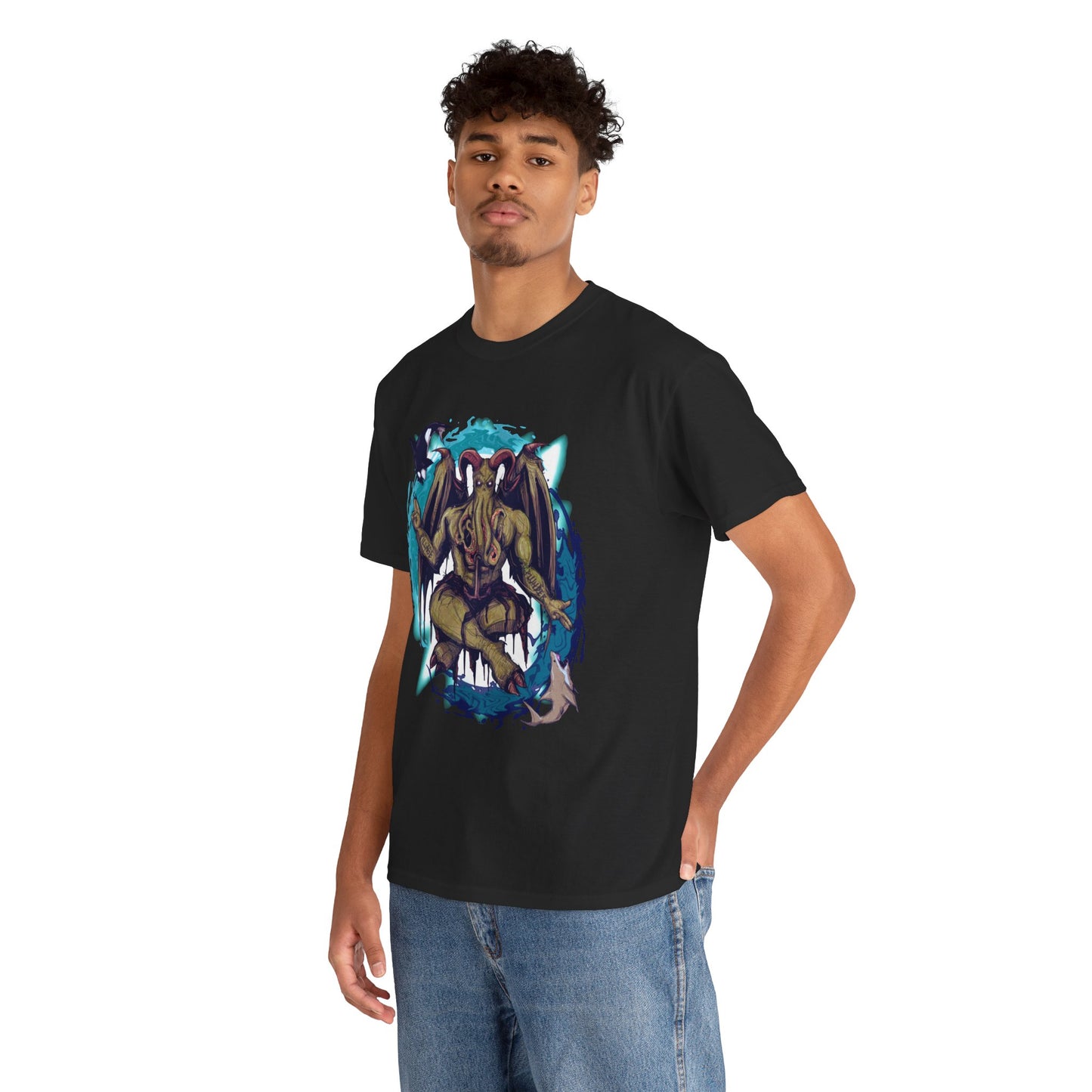 Baphomet Cthulhu Unisex Heavy Cotton Tee