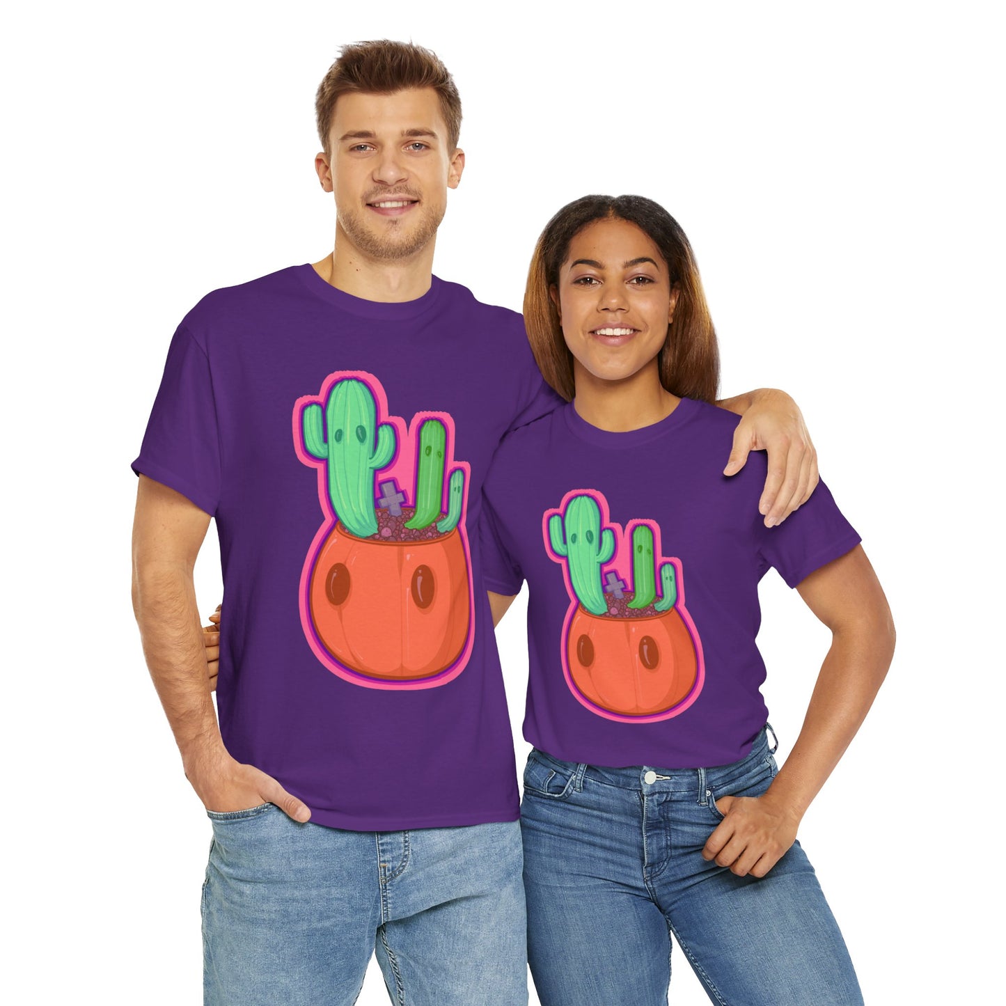 Spooky Succulent Unisex Heavy Cotton Tee