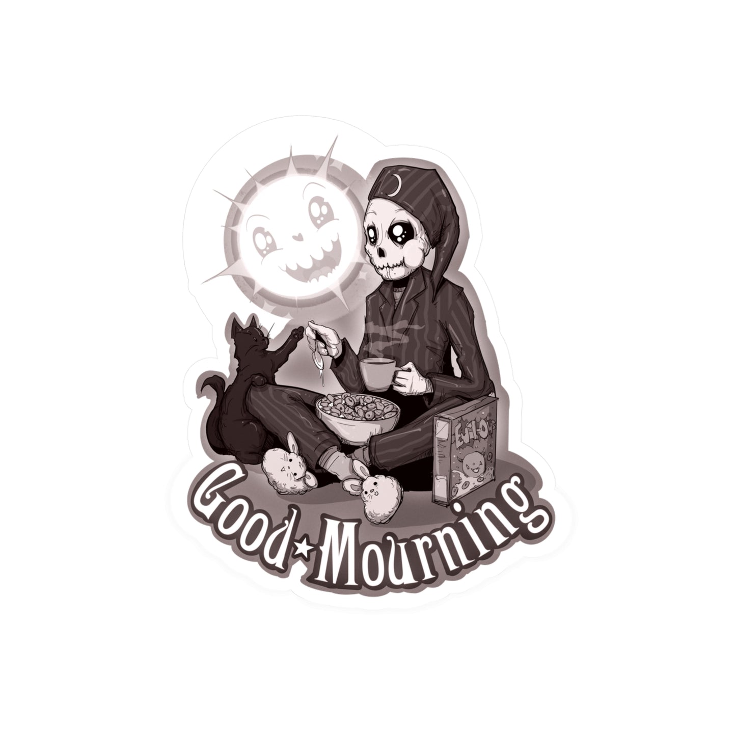 Good Mourning Kiss-Cut Vinyl Decal