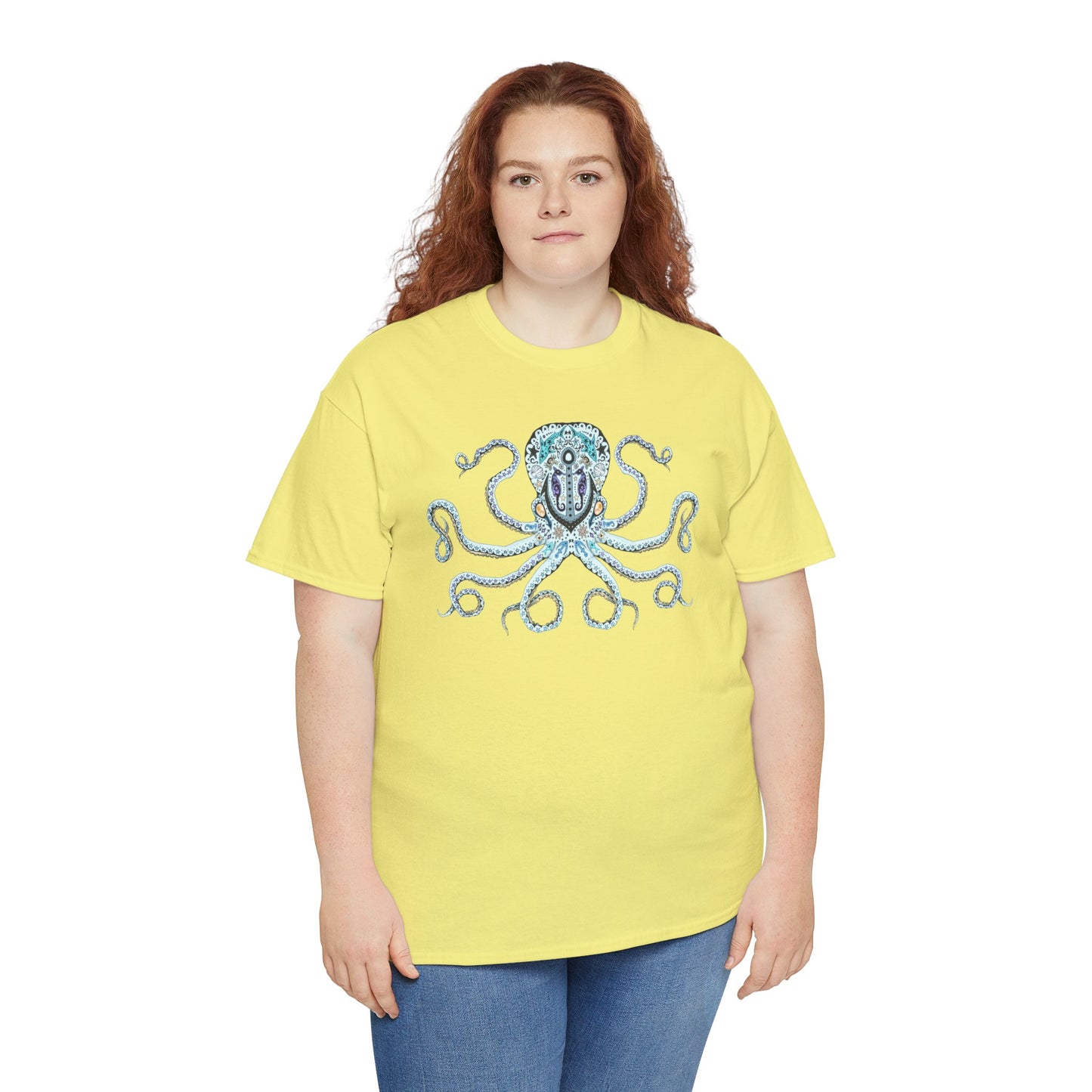 Octopus Sugar Skull Unisex Heavy Cotton Tee