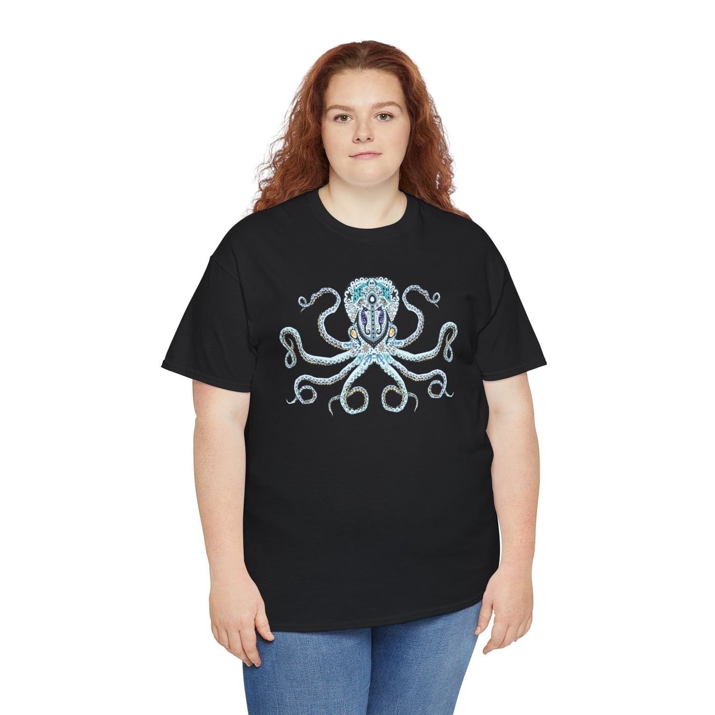 Octopus Sugar Skull Unisex Heavy Cotton Tee
