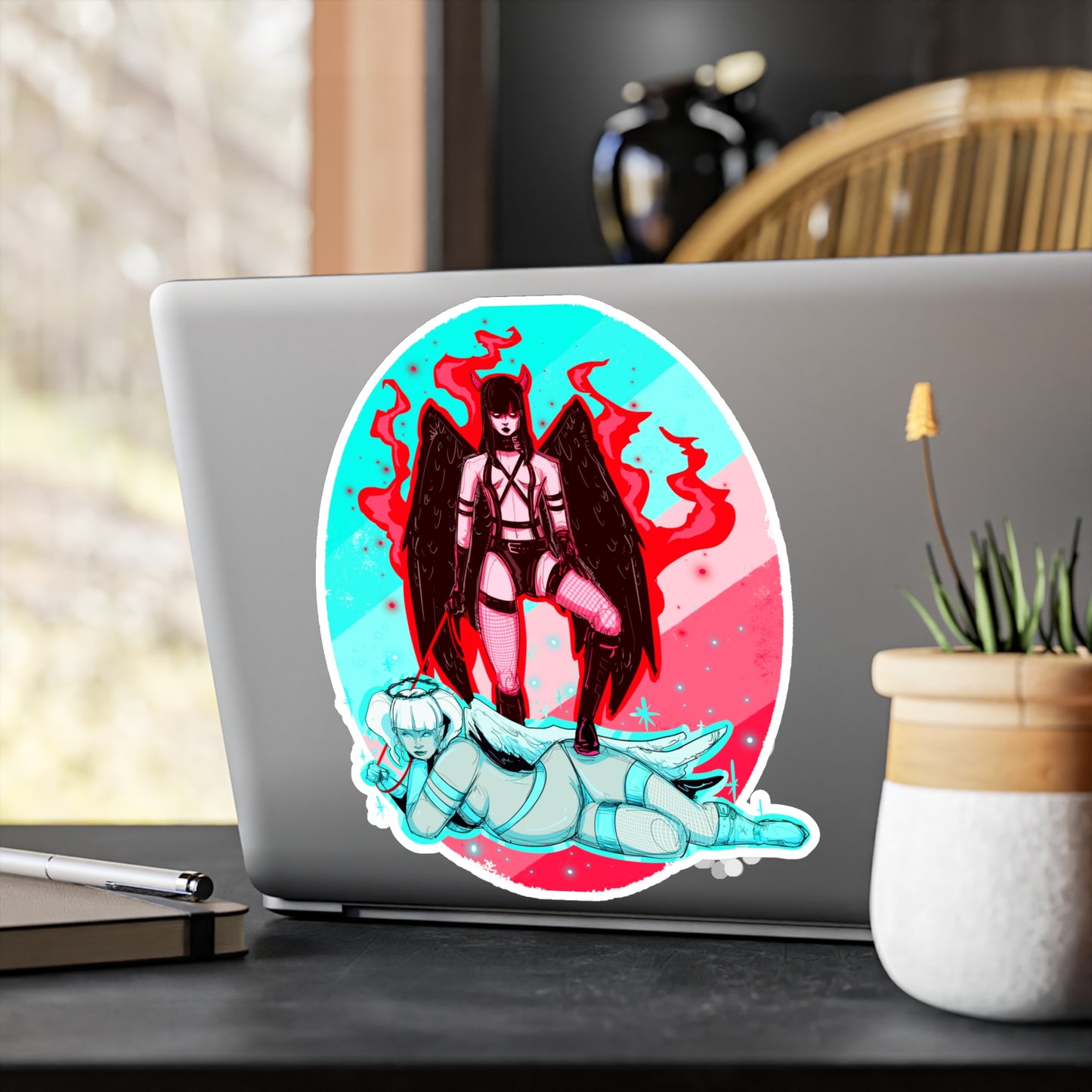Fire & Ice Kiss-Cut Vinyl Decal
