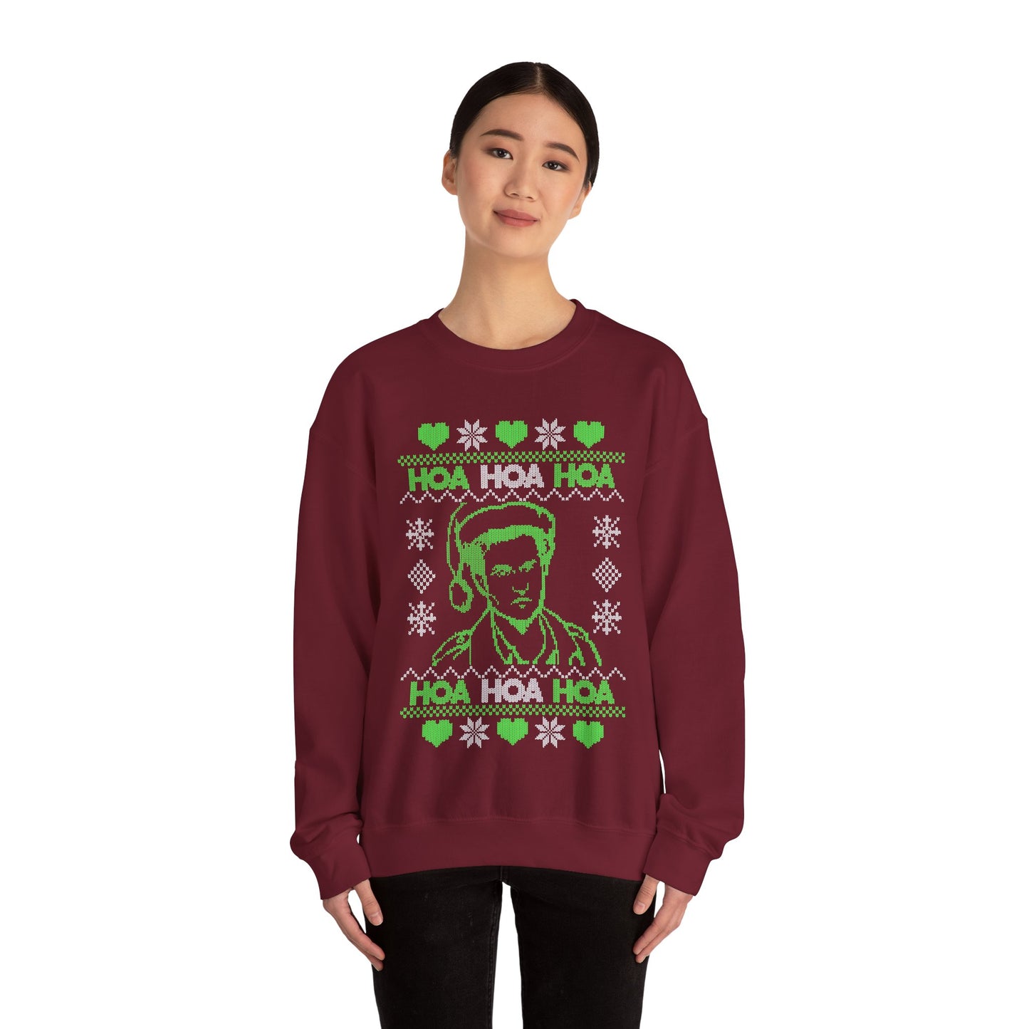 HOA HOA HOA Christmas (Green) Unisex Heavy Blend™ Crewneck Sweatshirt