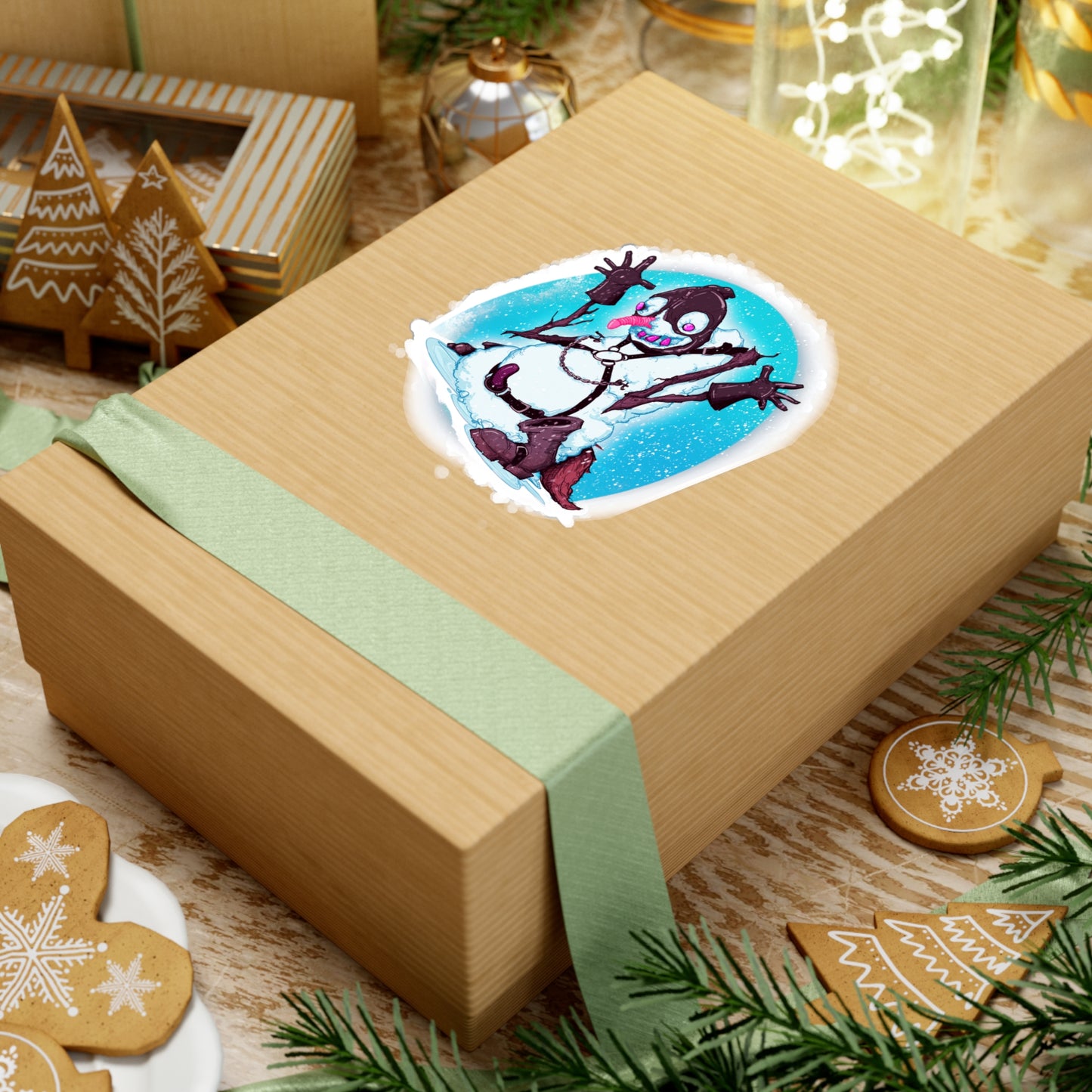 Kinky Snowman Kiss-Cut Vinyl Decal
