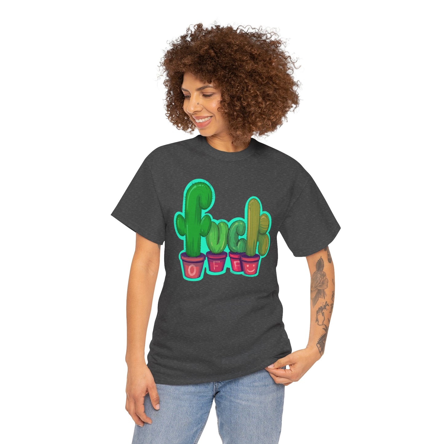 Rude Succulents Unisex Heavy Cotton Tee