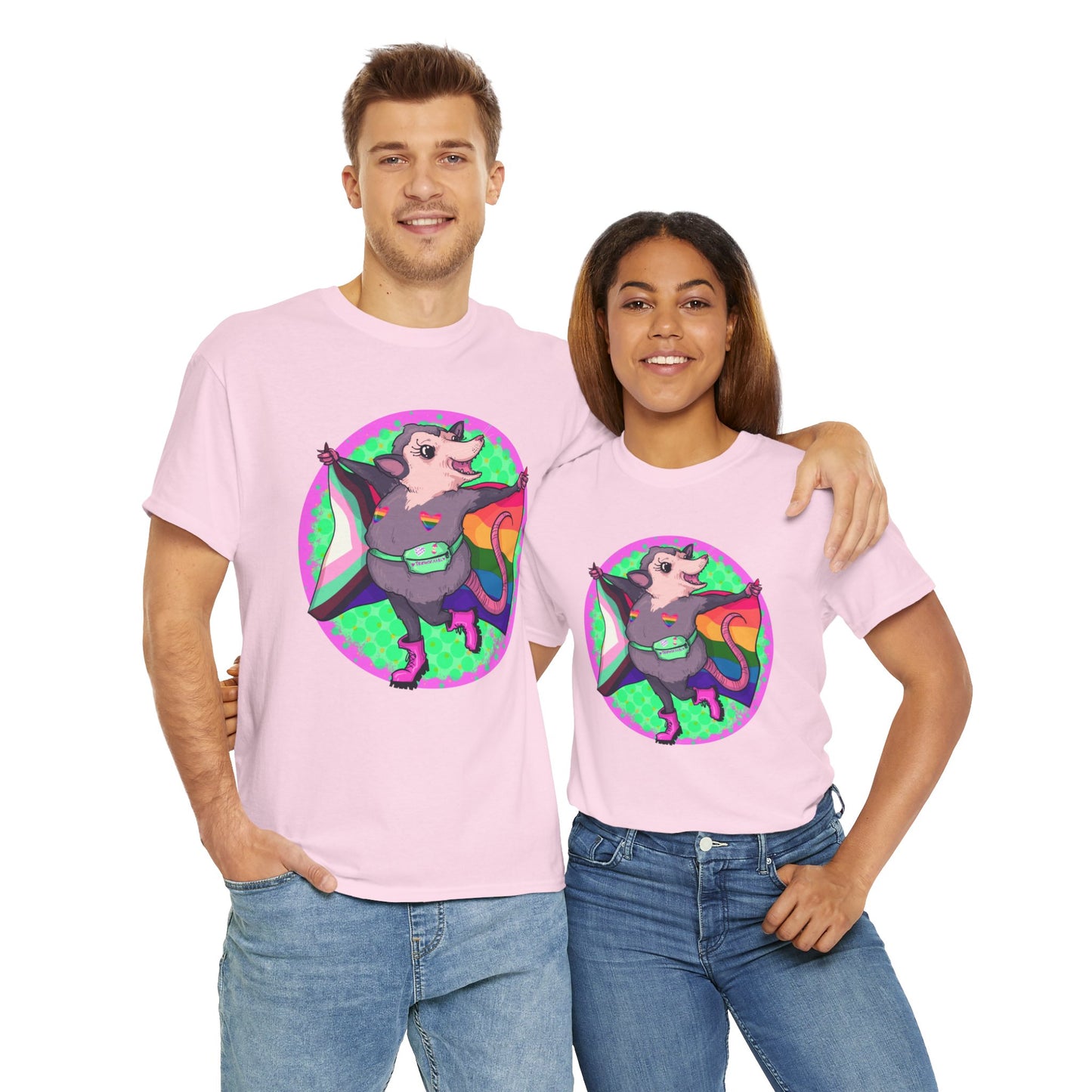 Pride Opossum Unisex Heavy Cotton Tee