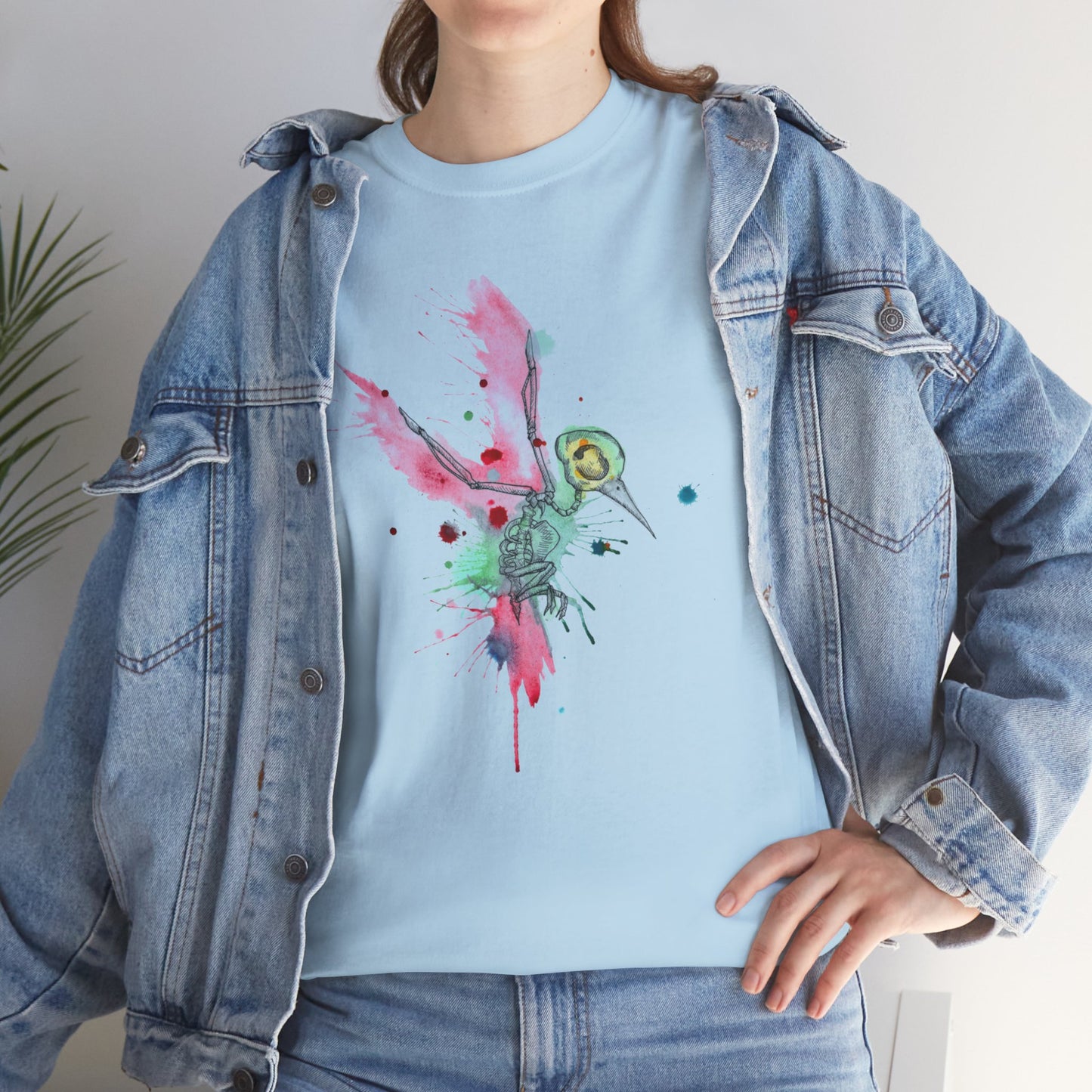 Watercolor Hummingbird Unisex Heavy Cotton Tee