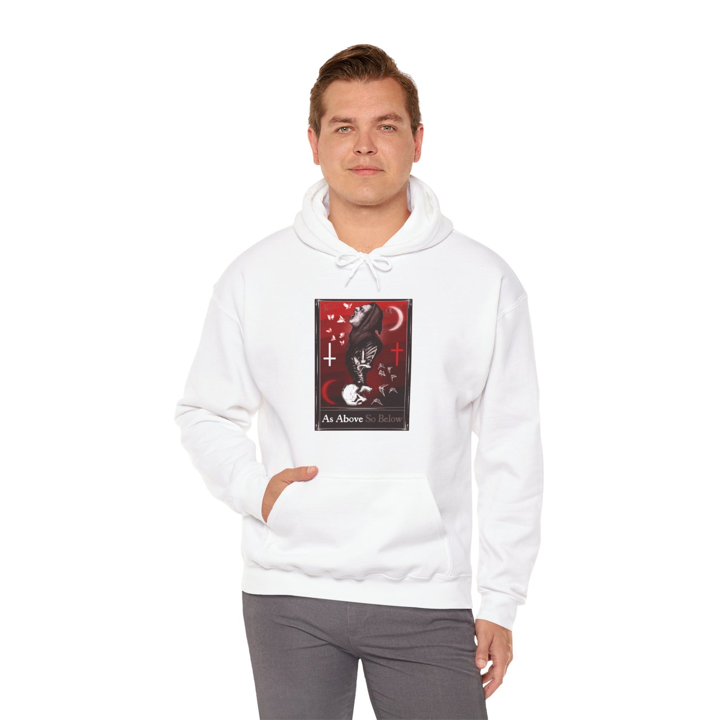 As Above So Below Tarot Unisex Heavy Blend Hooded Sweatshirt