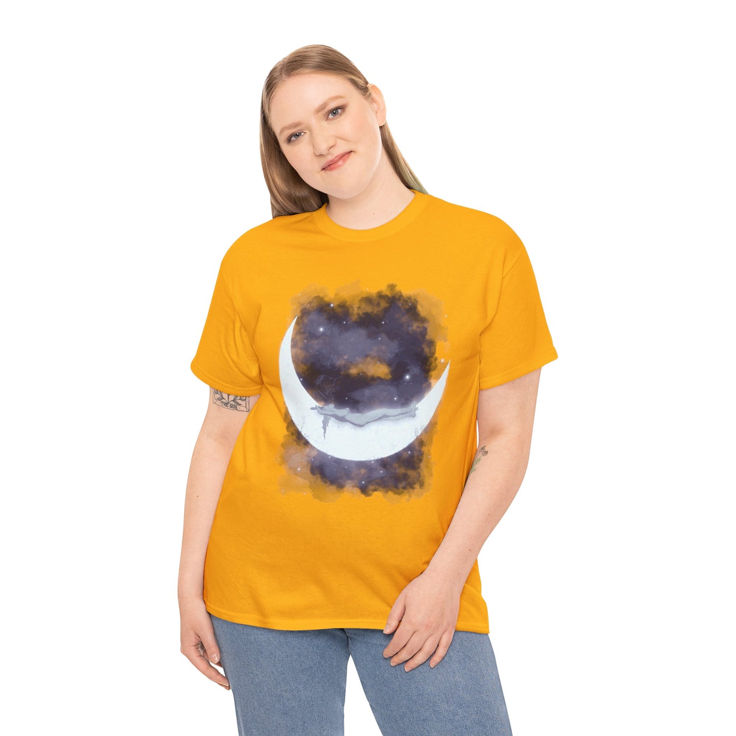 The Girl Who Loved The Moon Unisex Heavy Cotton Tee