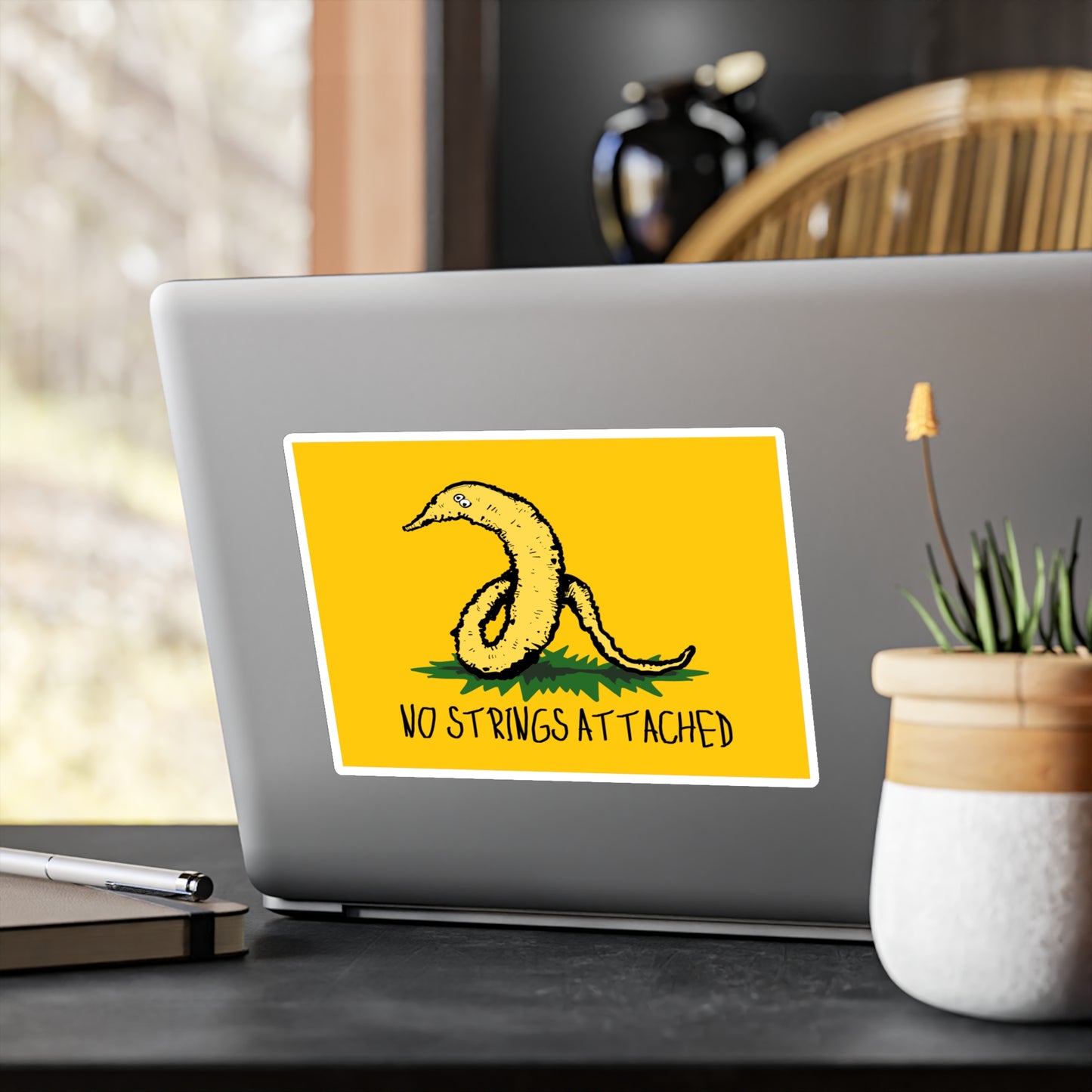 Gadsden Worm Kiss-Cut Vinyl Decal