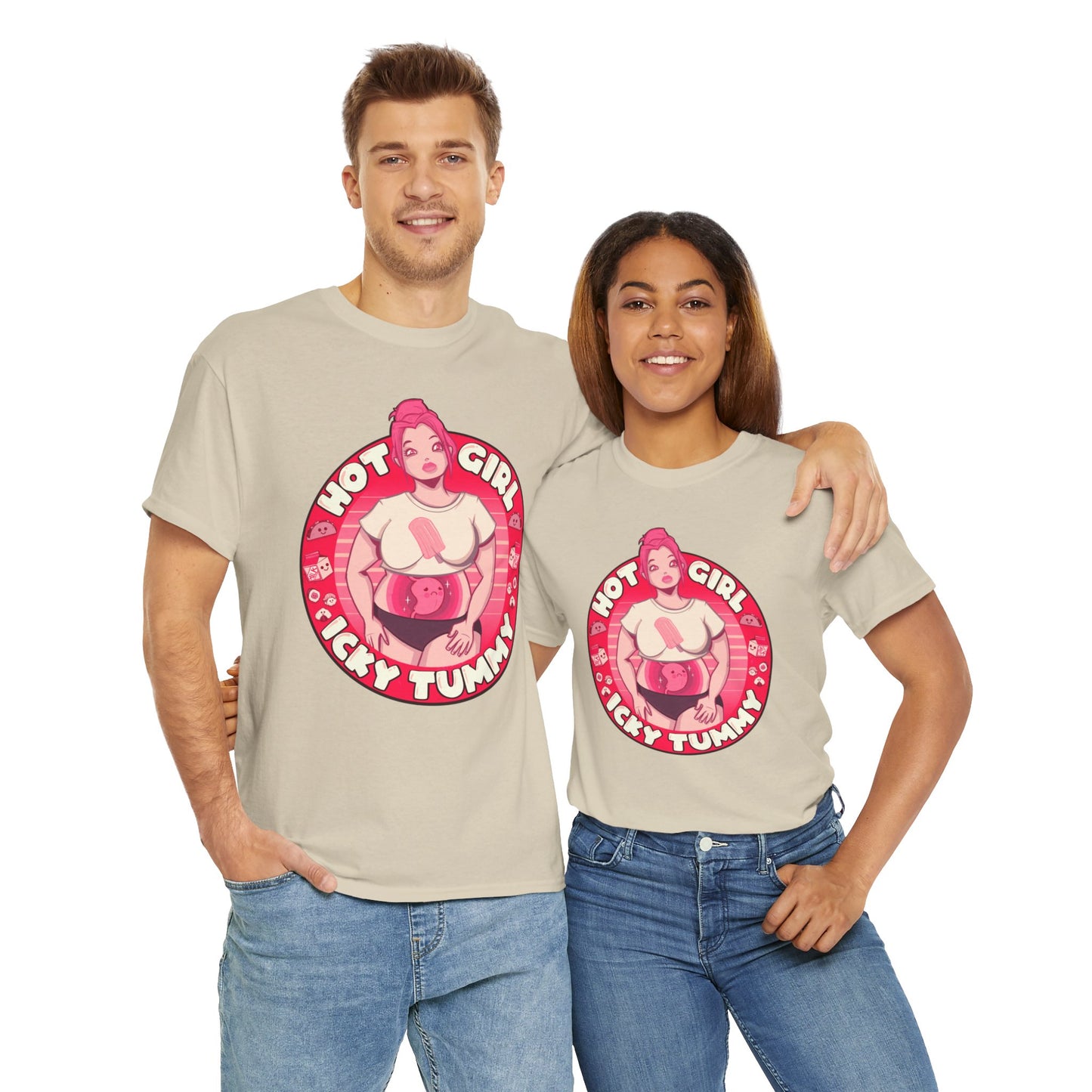 Hot Girl Icky Tummy Unisex Heavy Cotton Tee