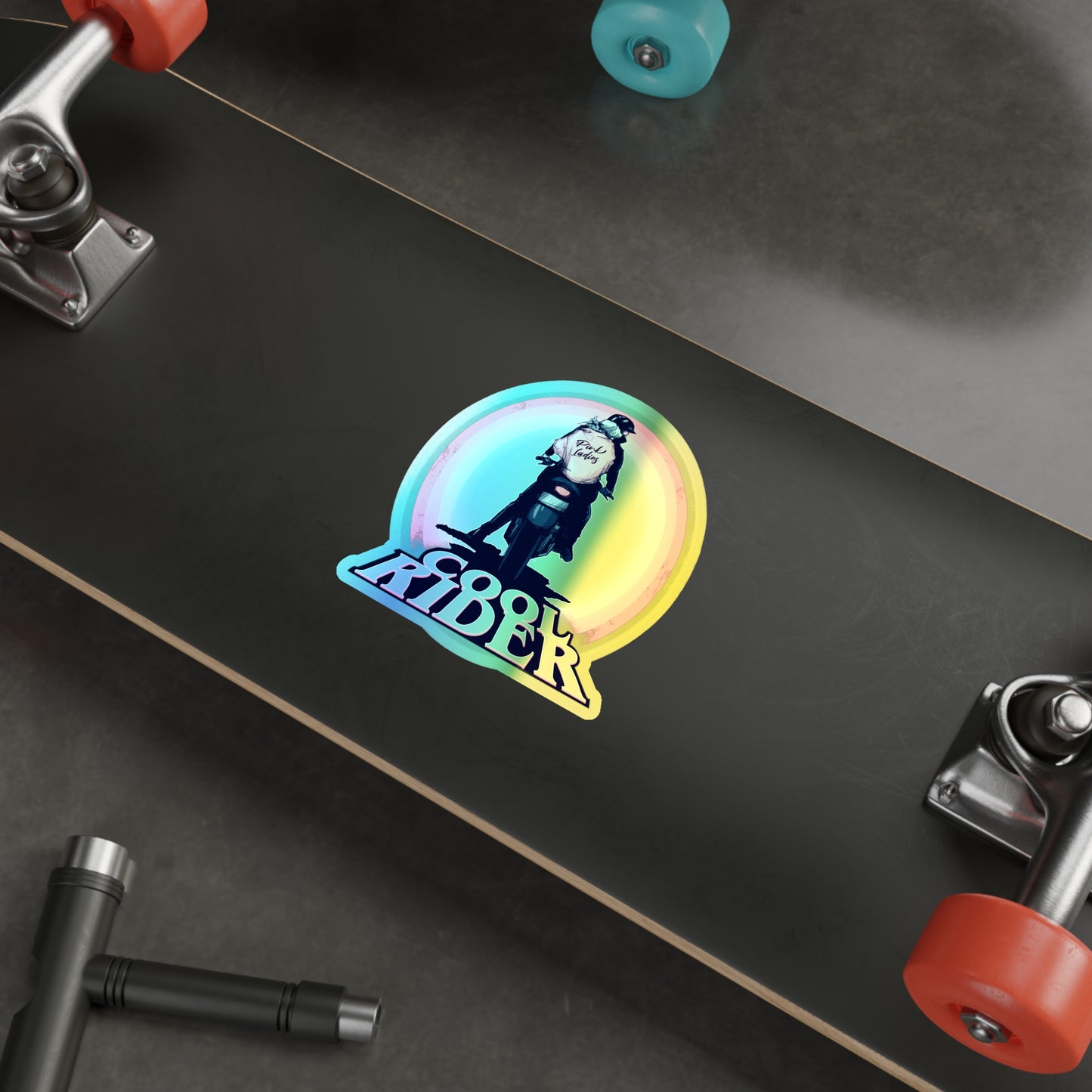 Cool Rider Holographic Die-cut Stickers